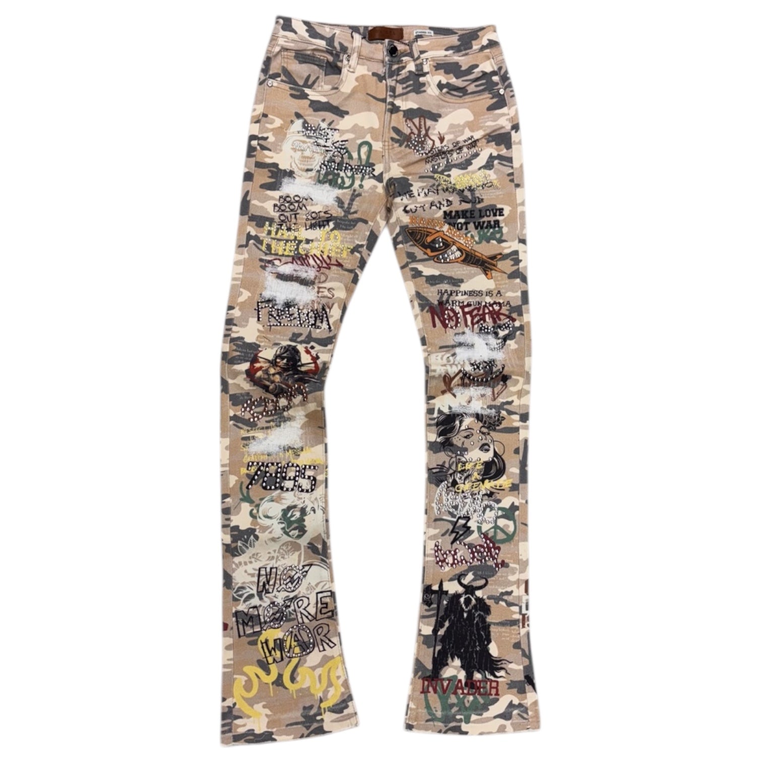 W - GRAFFITI Stacked Denim - BN CAMO - M8401