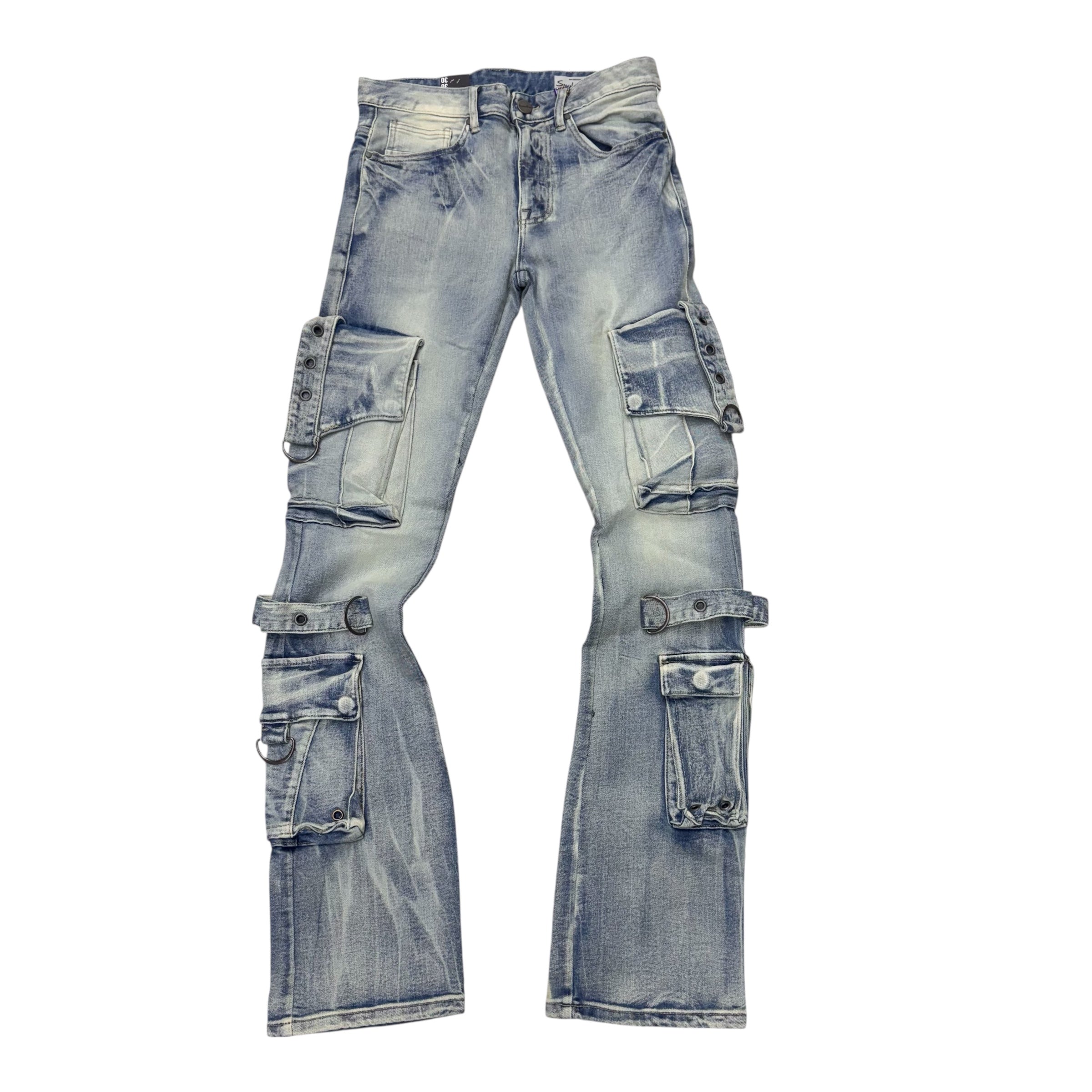 Rise - STACKED EYELET CARGO JEAN - PARSN - JP25543