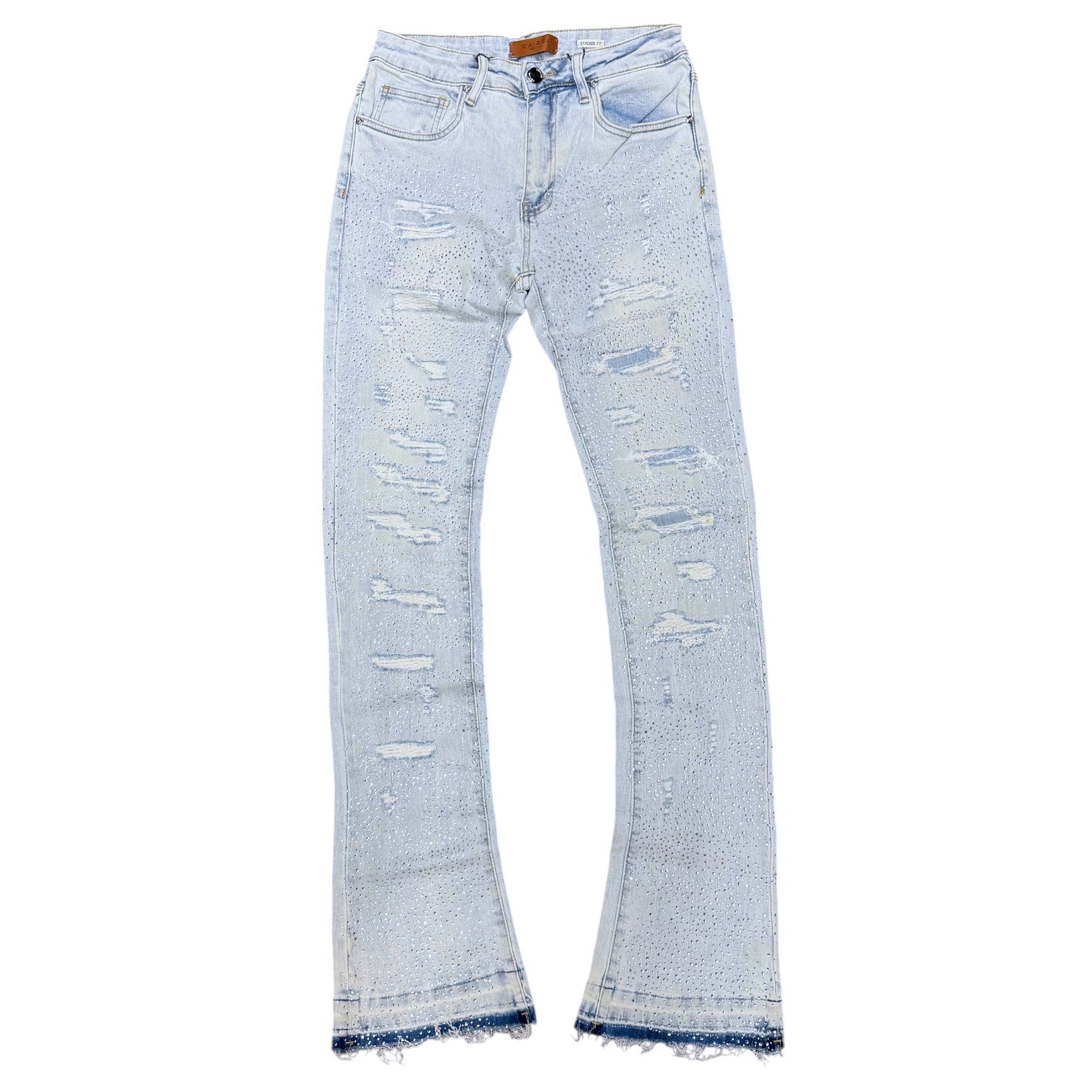 W - Rhinestone Stacked Denim - LT. Blue - M8257D