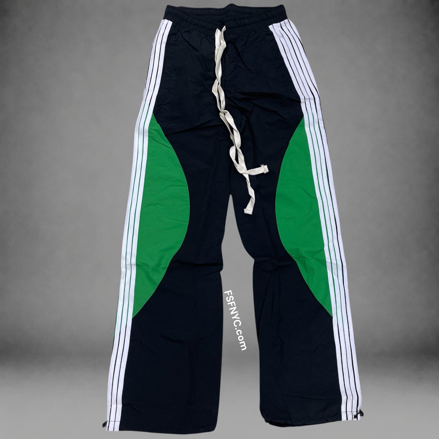 Baruda - Stripe Windbreaker Pants Black/Green - 2026