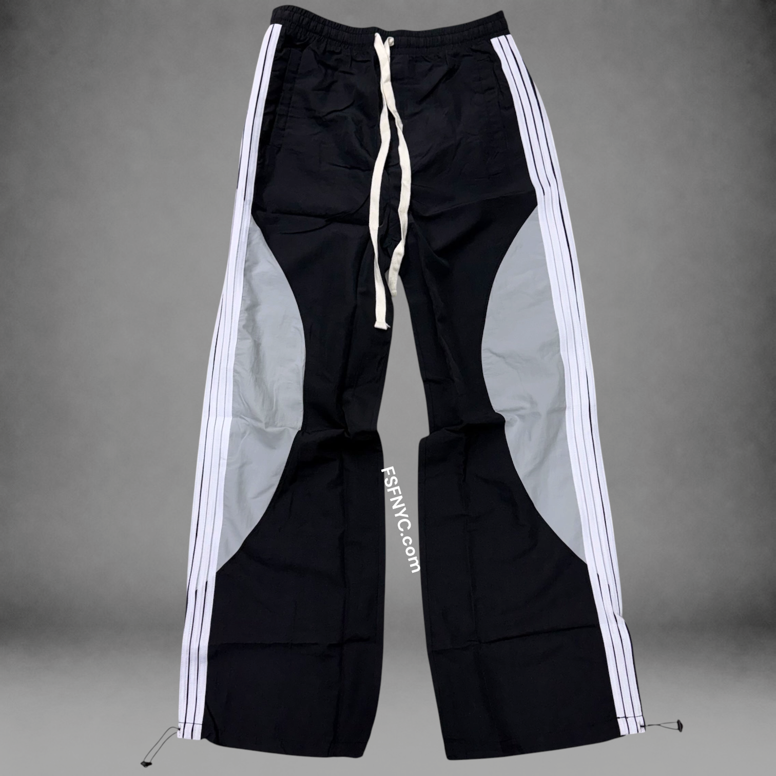 Baruda - Stripe Windbreaker Pants Black/Grey