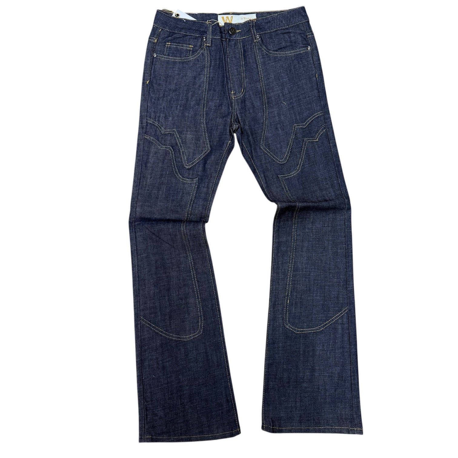 W - Raw Flare Denim - Blue - M1054D