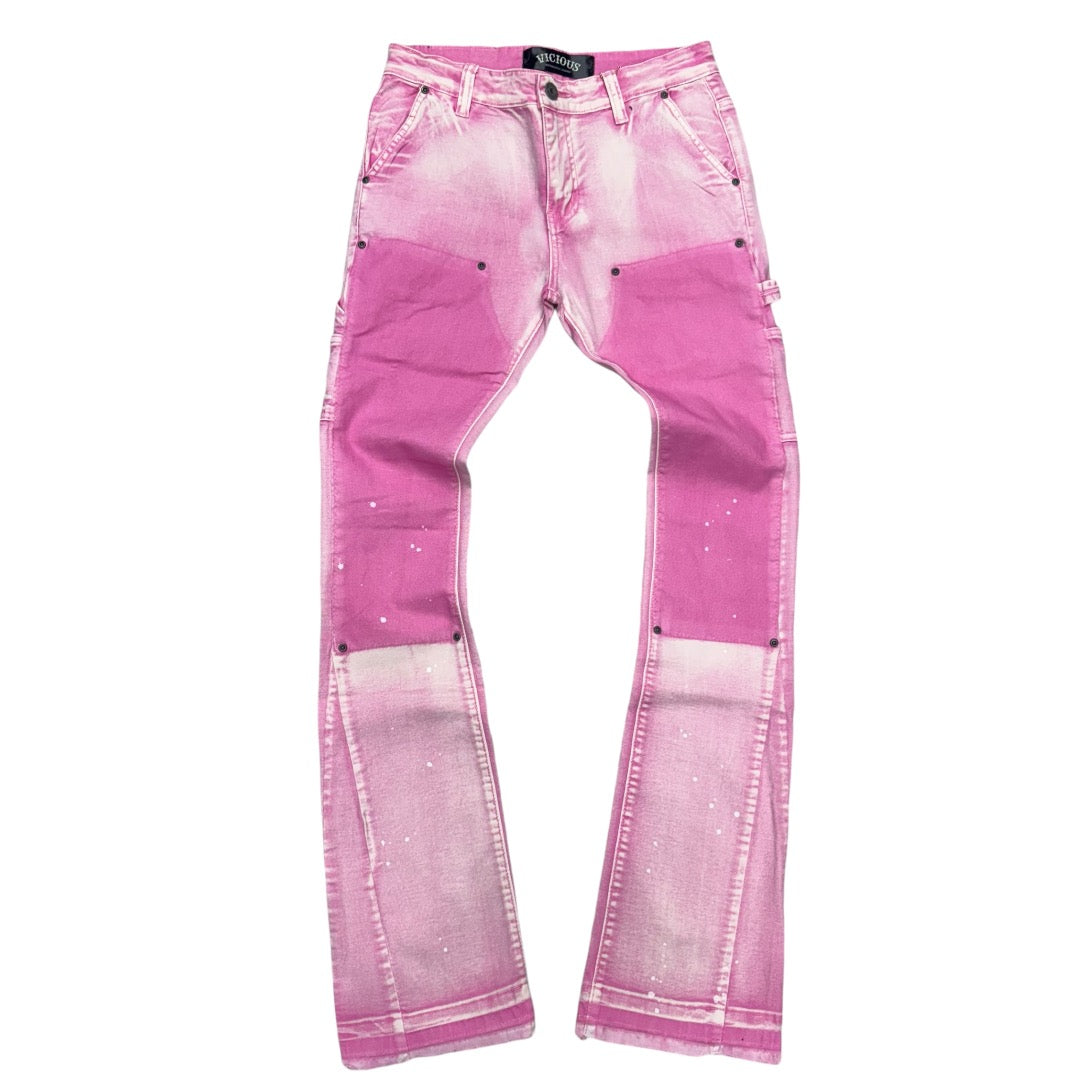 Vicious Stacked Carpenter Denim Pink VC660