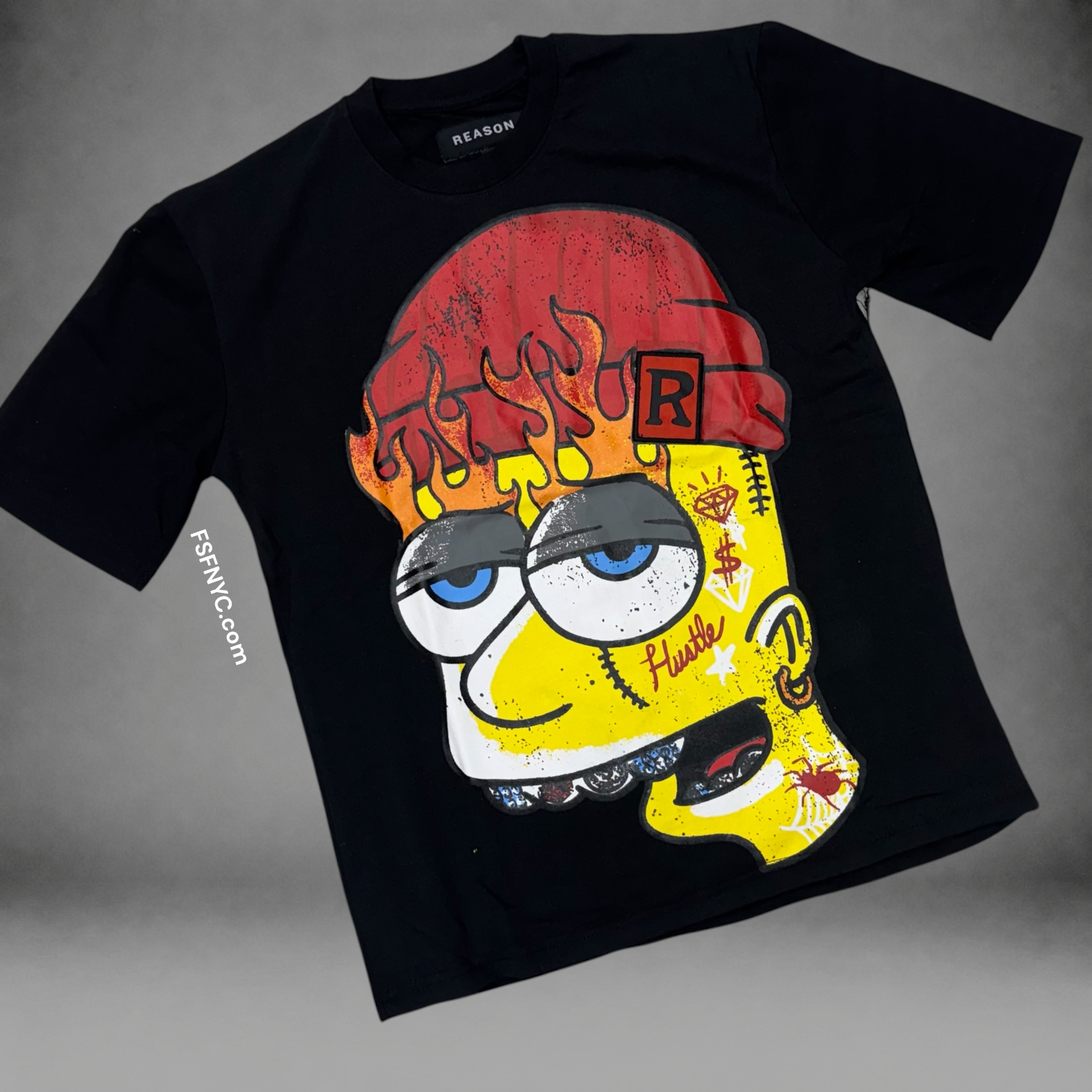 Reason - Burnt out Tee - 720 Black