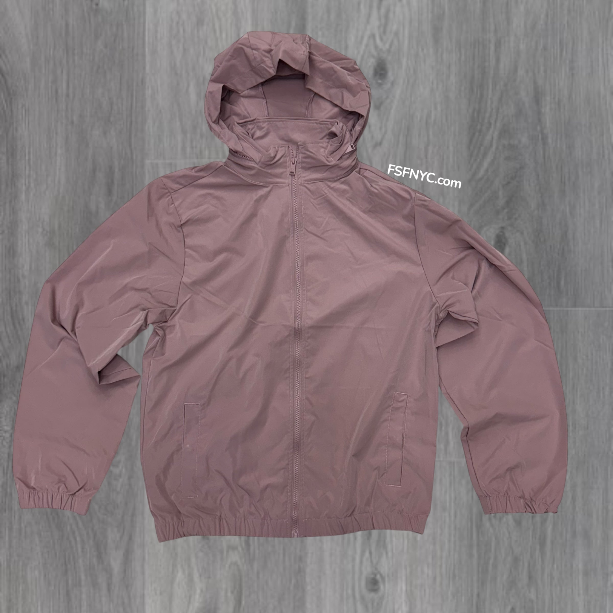 Rebel - SOLID WINDBREAKER JACKET - DUSTY PINK - 100-524