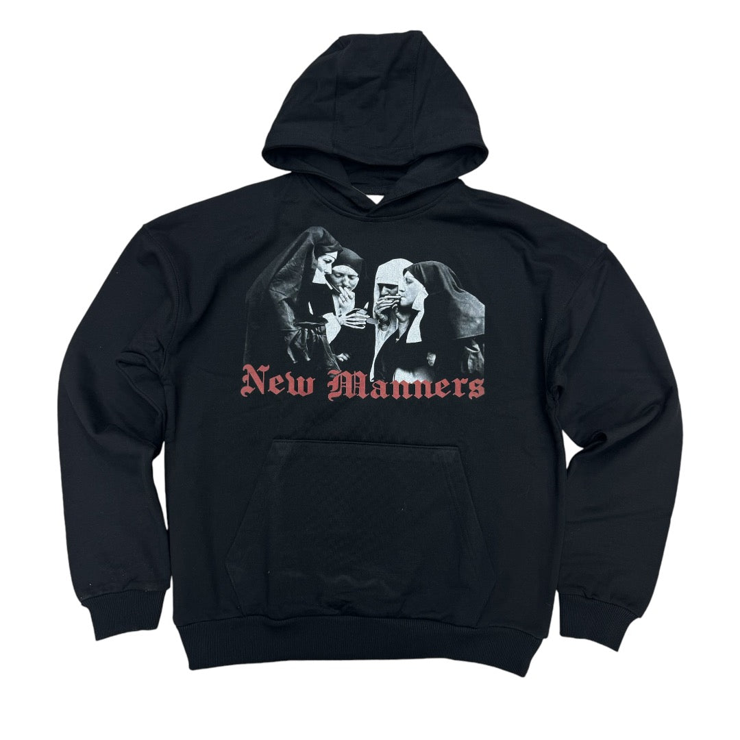 Manners OverSized Born Sinner Hoodie Black