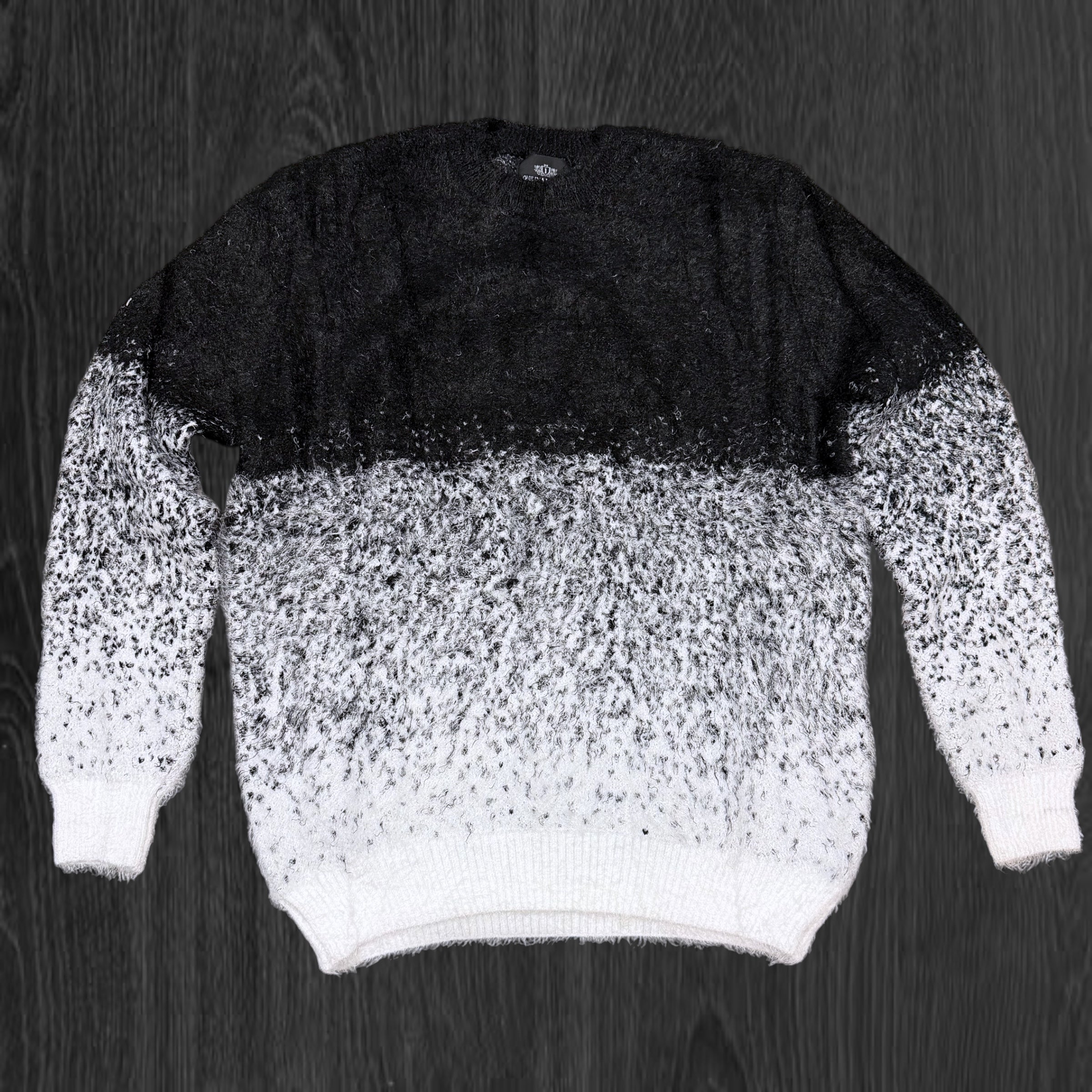 Baruda - Mohair Crew Sweater -  White/Black- 904