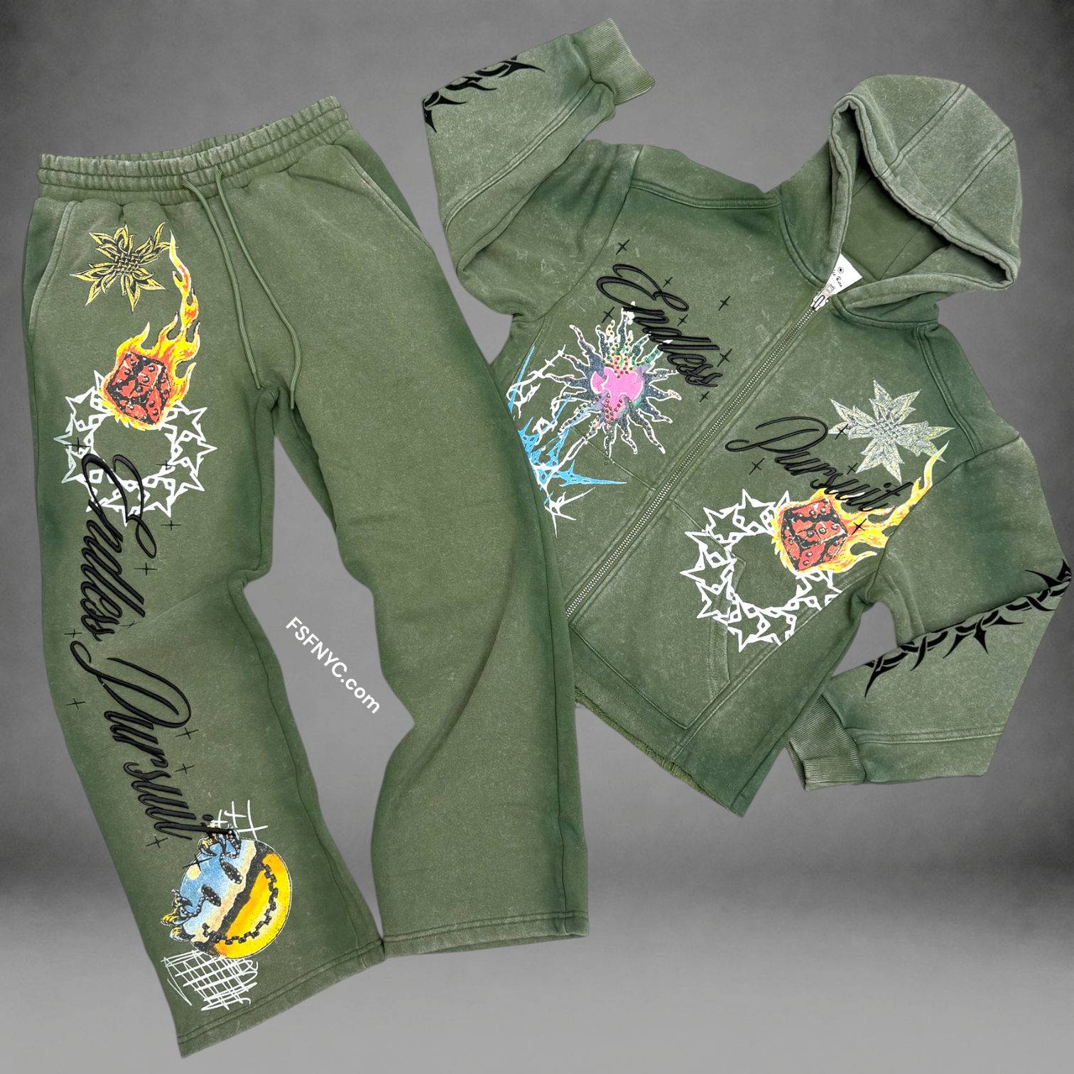Rise - Endless Sweat Suit - Army - F542