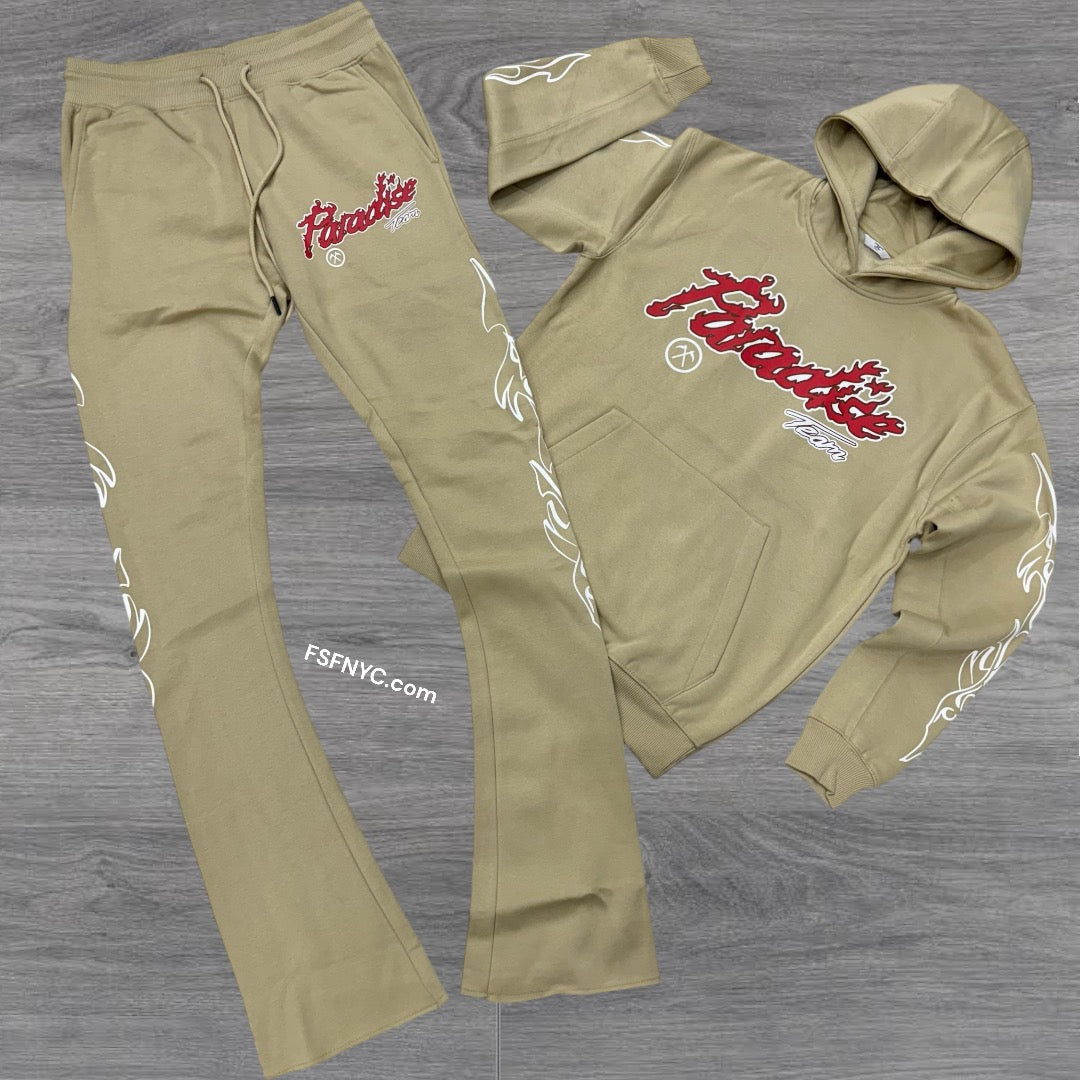 JC Stacked Paradise Tour Sweatsuit Sand 8241