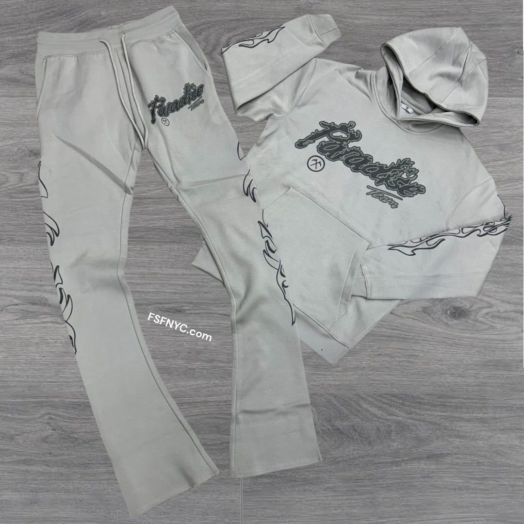 JC Stacked Paradise Tour Sweatsuit Cement Grey 8241