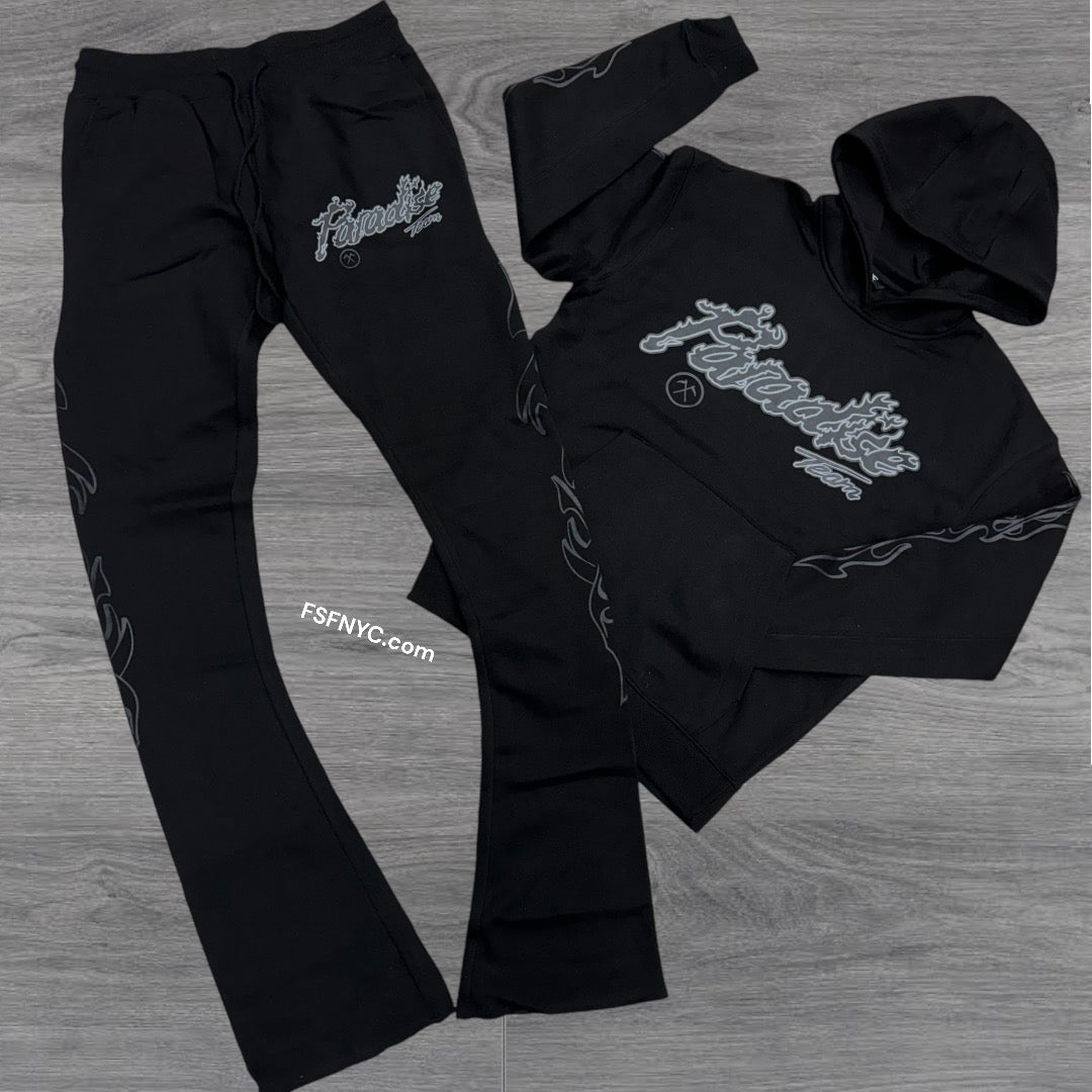 JC Stacked Paradise Tour Sweatsuit Noir Black 8241