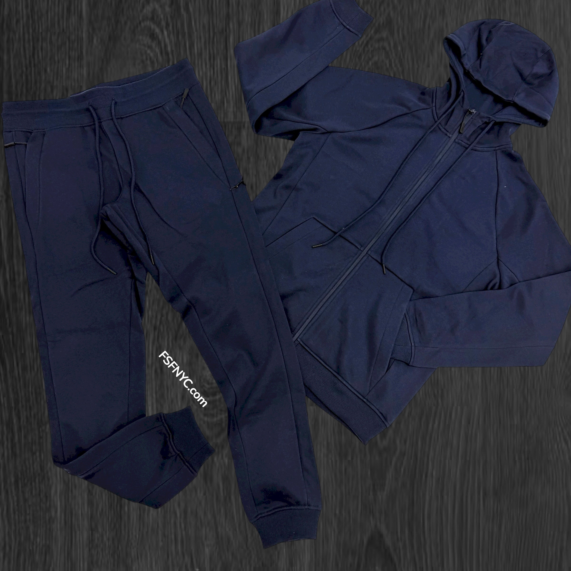 Narr - Classic UpTown Zip Up Sweat Suit - Navy - 1080