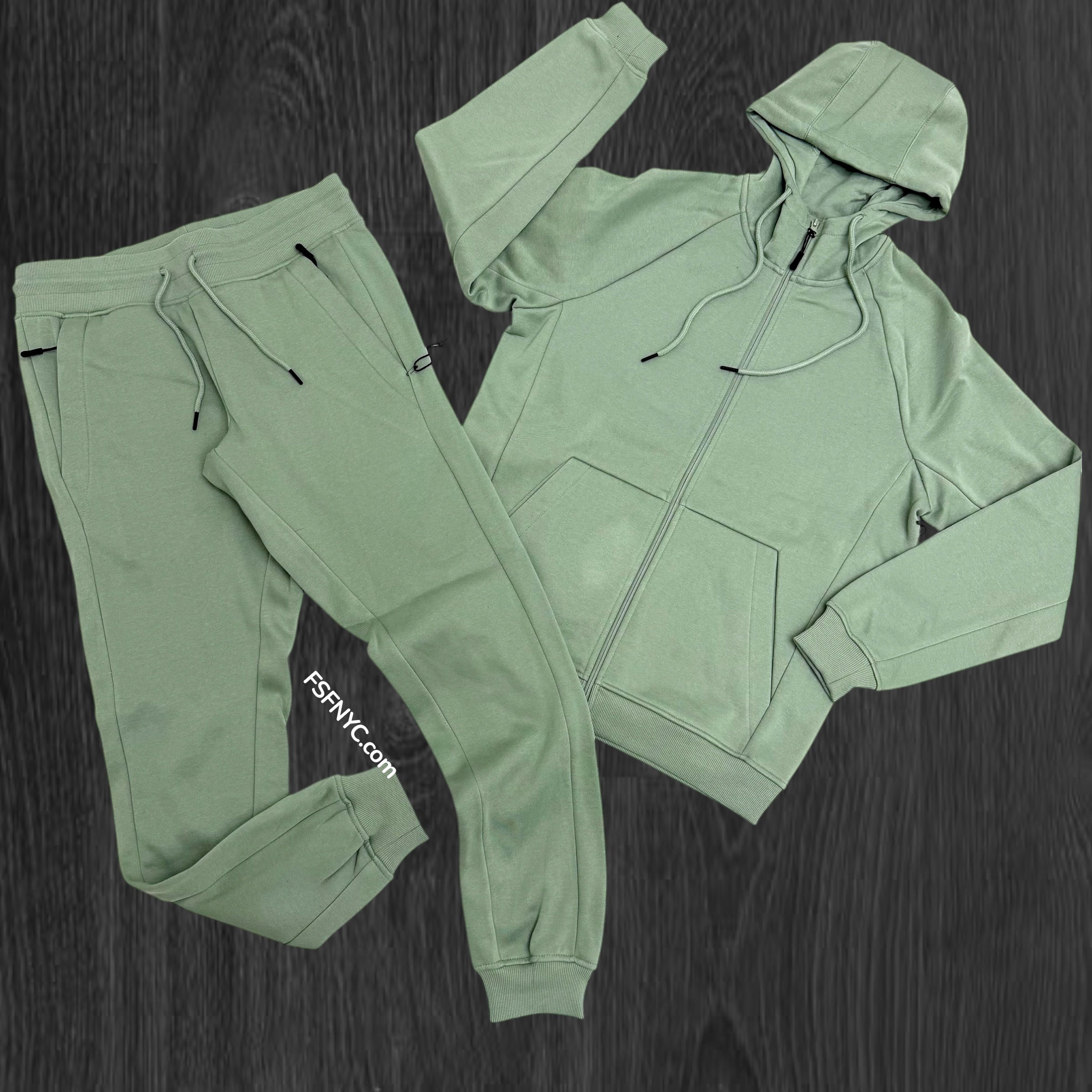 Narr Classic UpTown Zip Up Sweat Suit Sage 1080 z