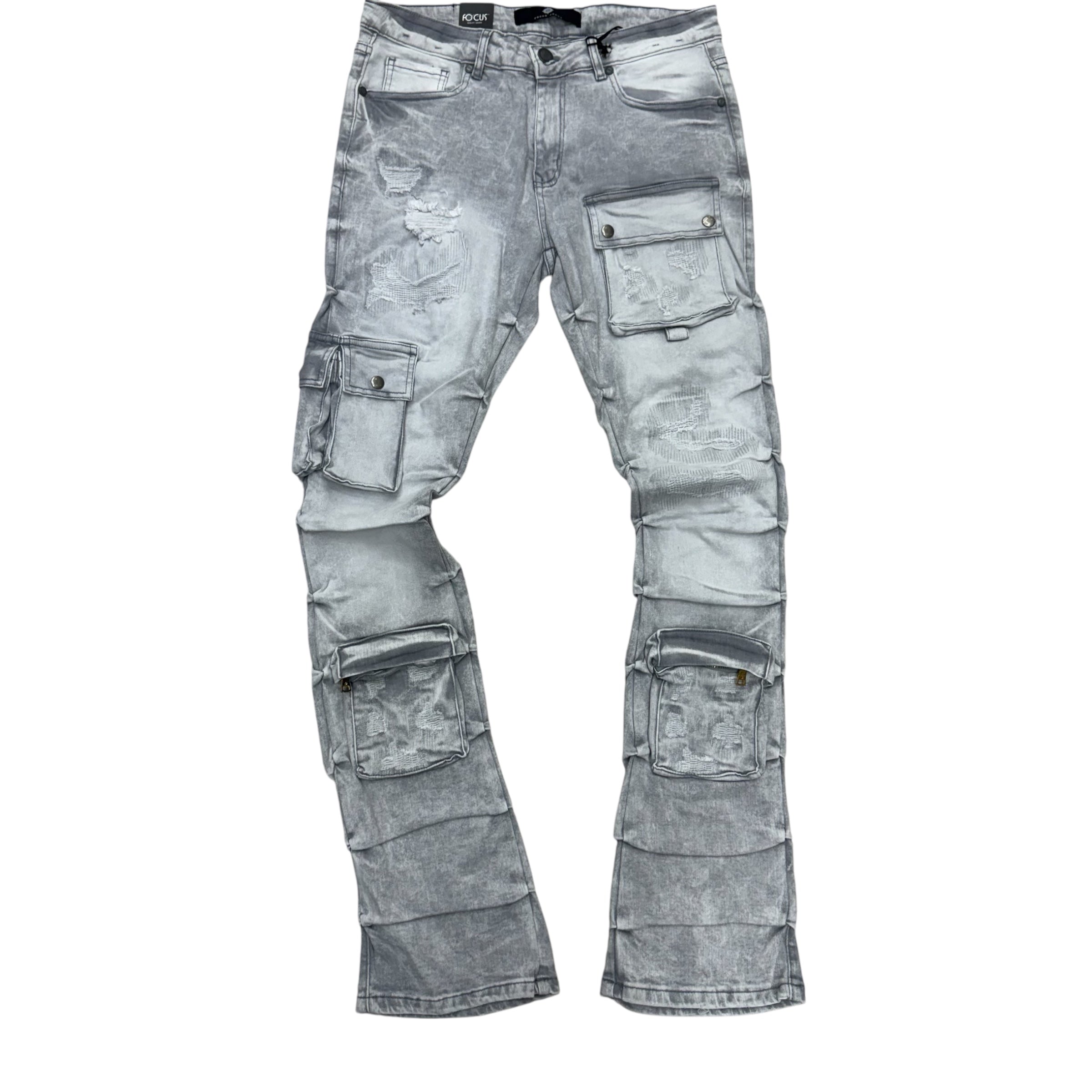 Stacked Utility Denim Grey 5226