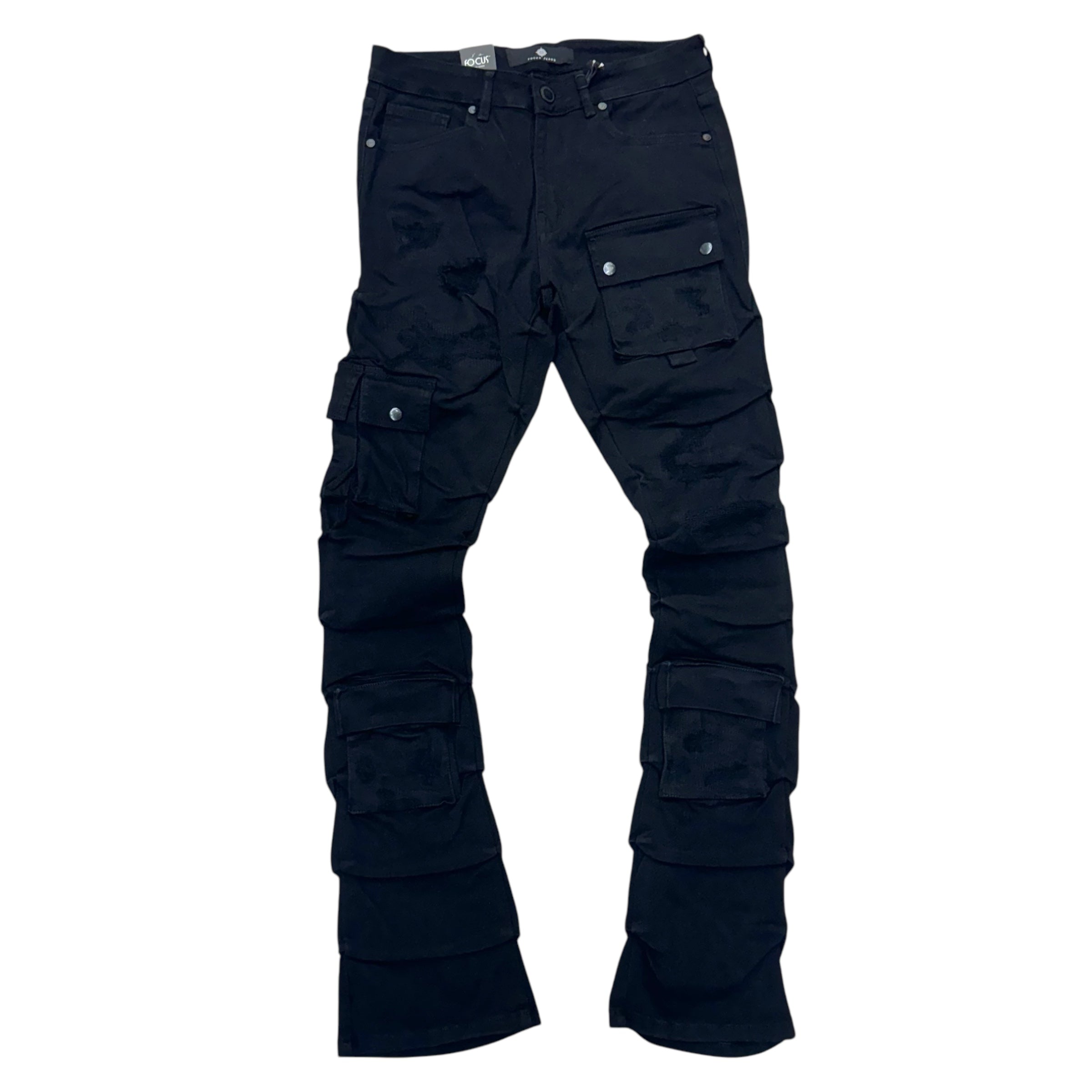 Stacked Utility Denim Jet Black 5226