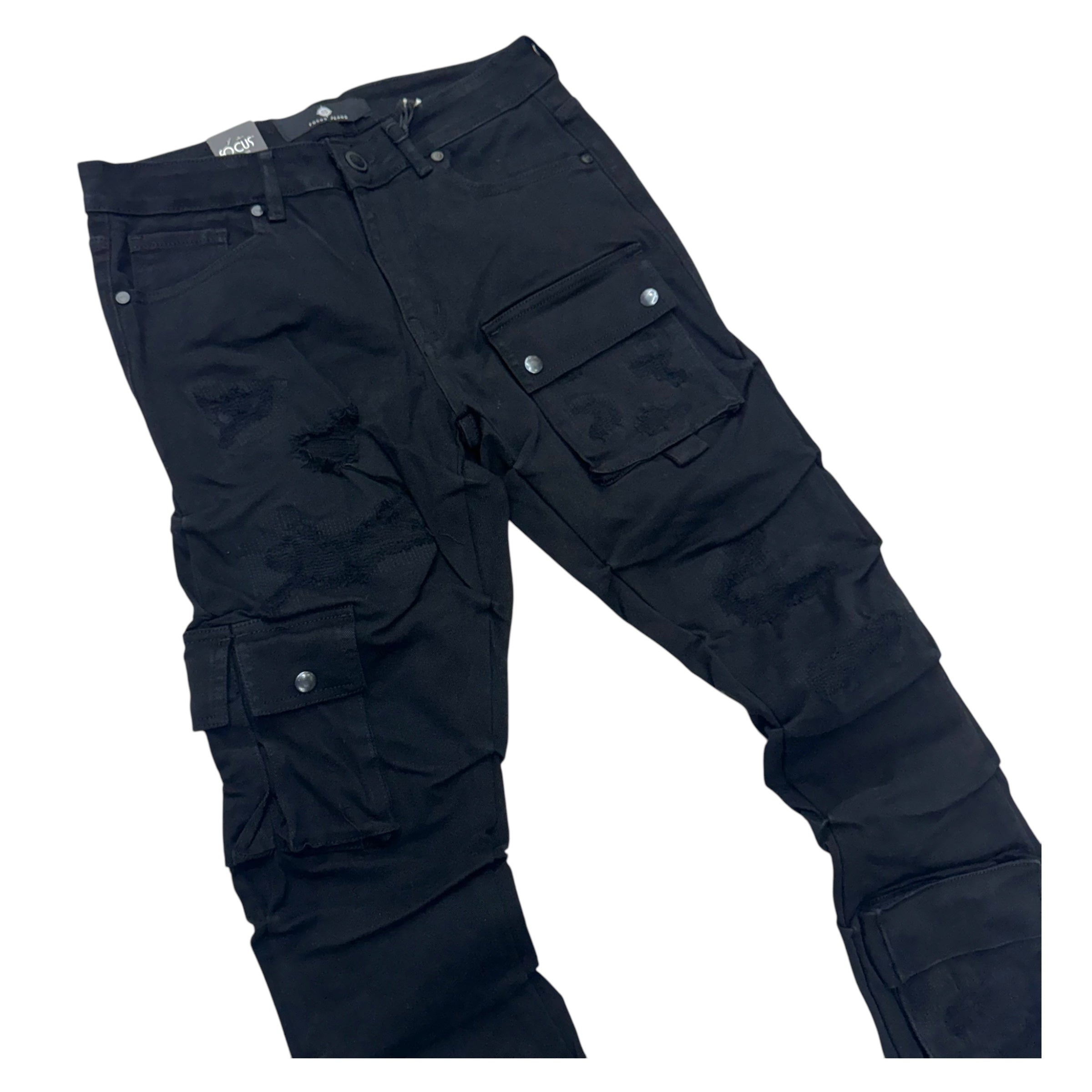 Stacked Utility Denim Jet Black 5226