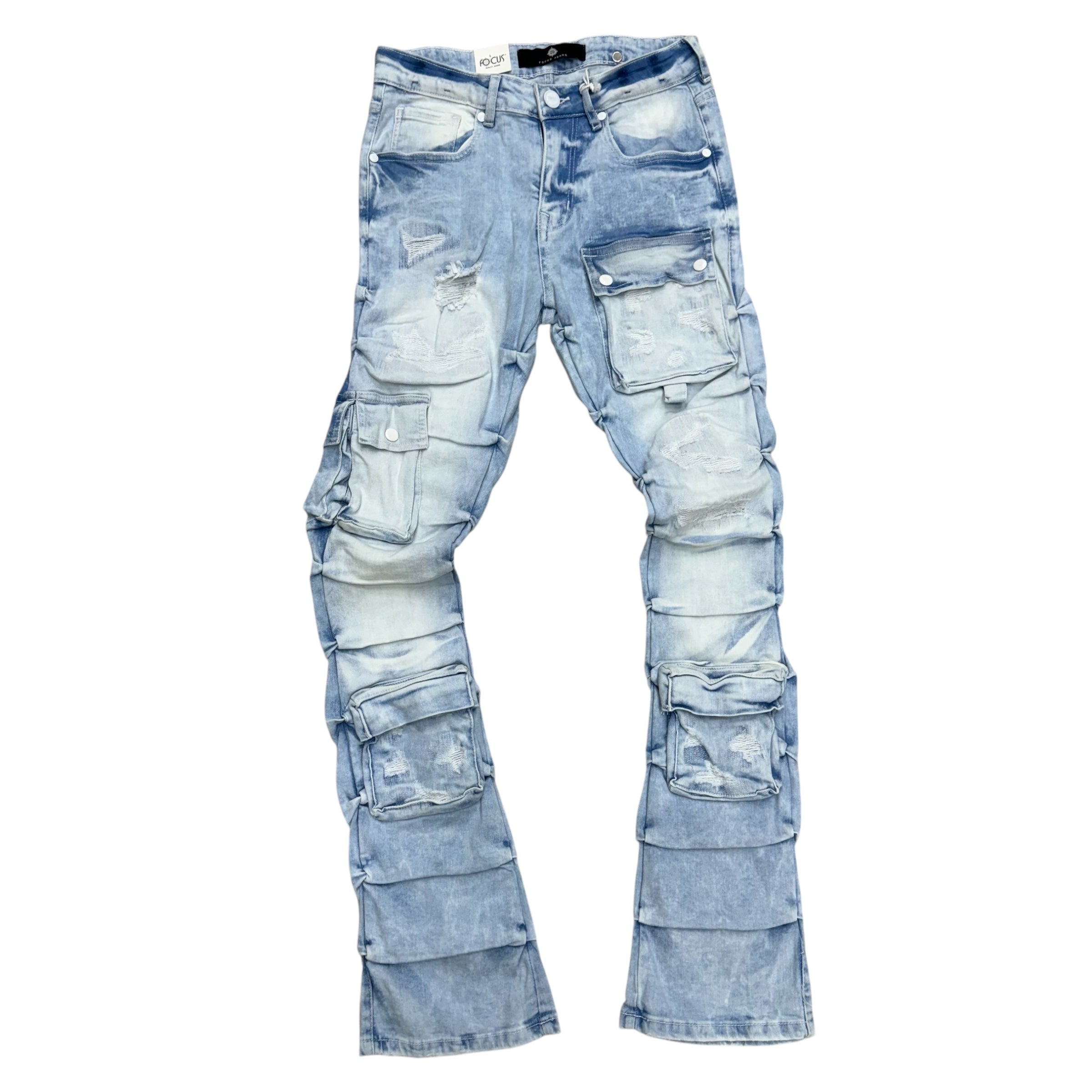 Stacked Utility Denim Ice Blue 5226