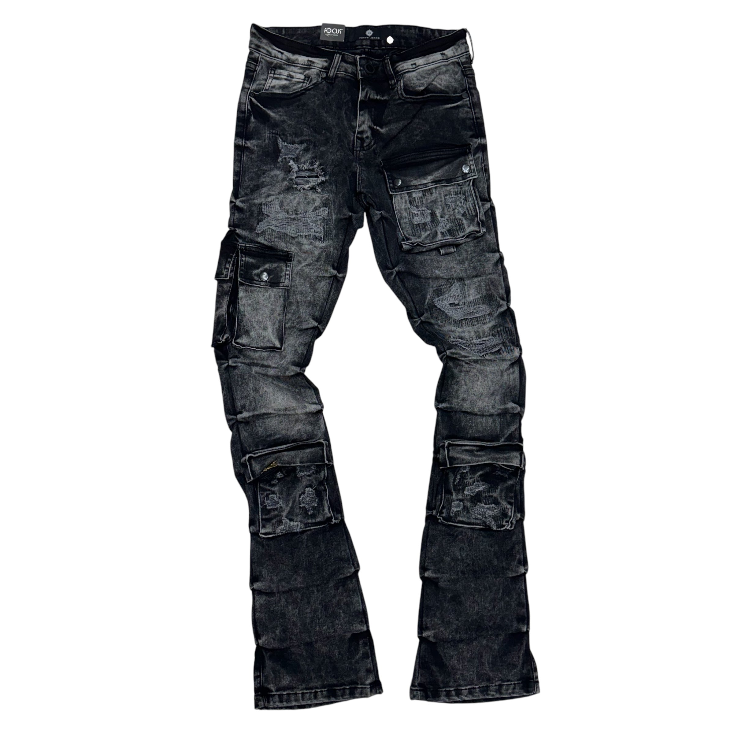 Stacked Utility Denim wash Black 5226