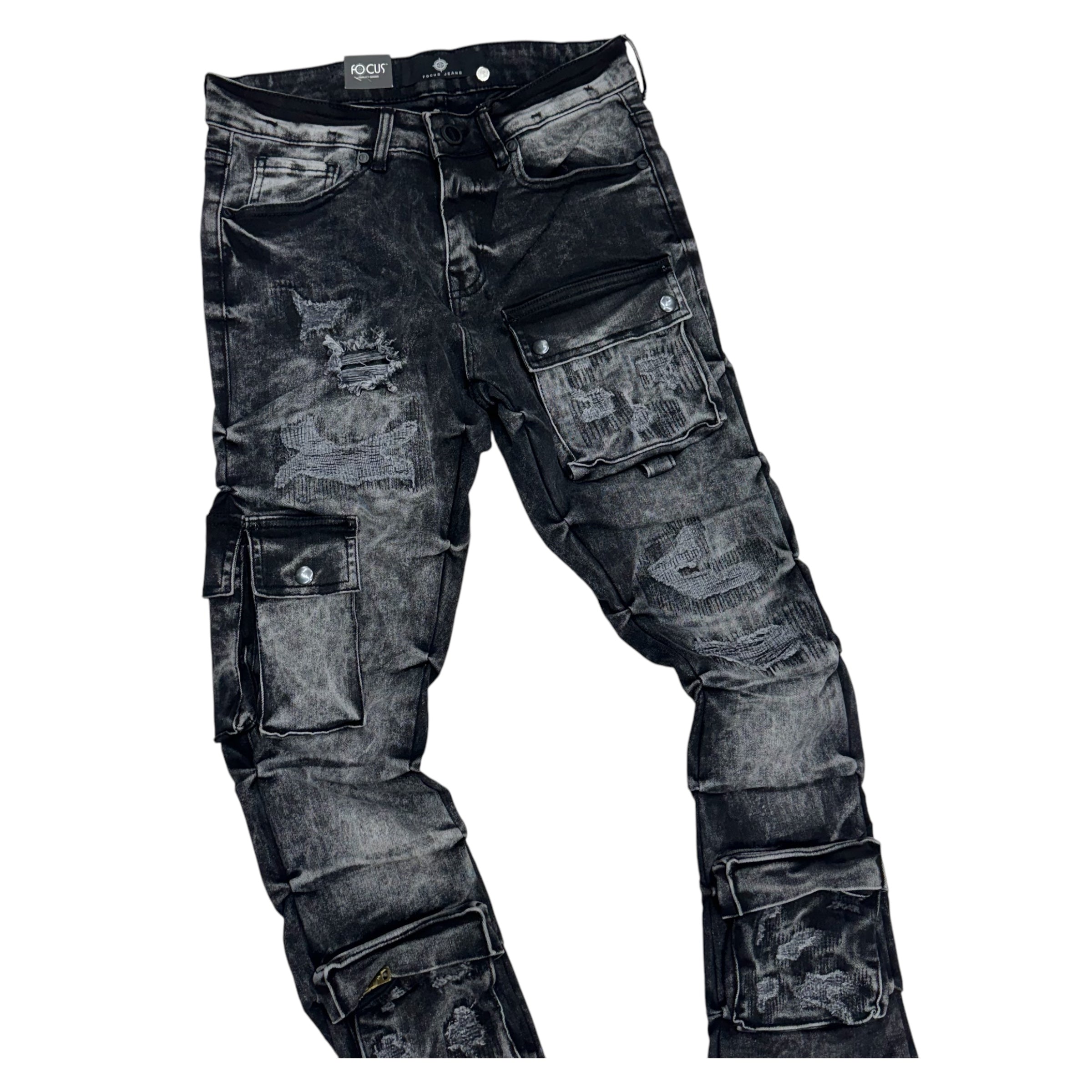 Stacked Utility Denim wash Black 5226