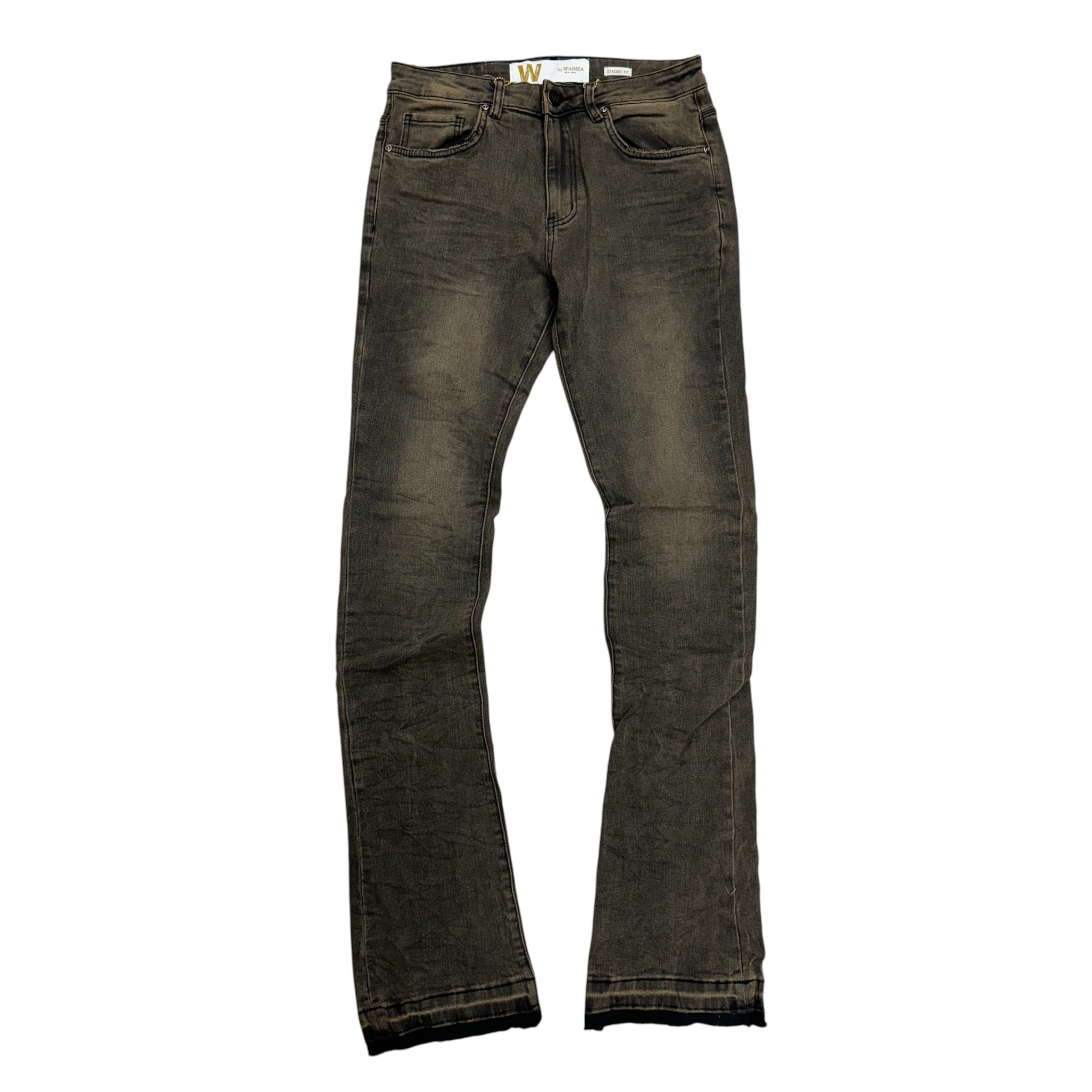 W Stacked Clean Denim Brown wash M8211D