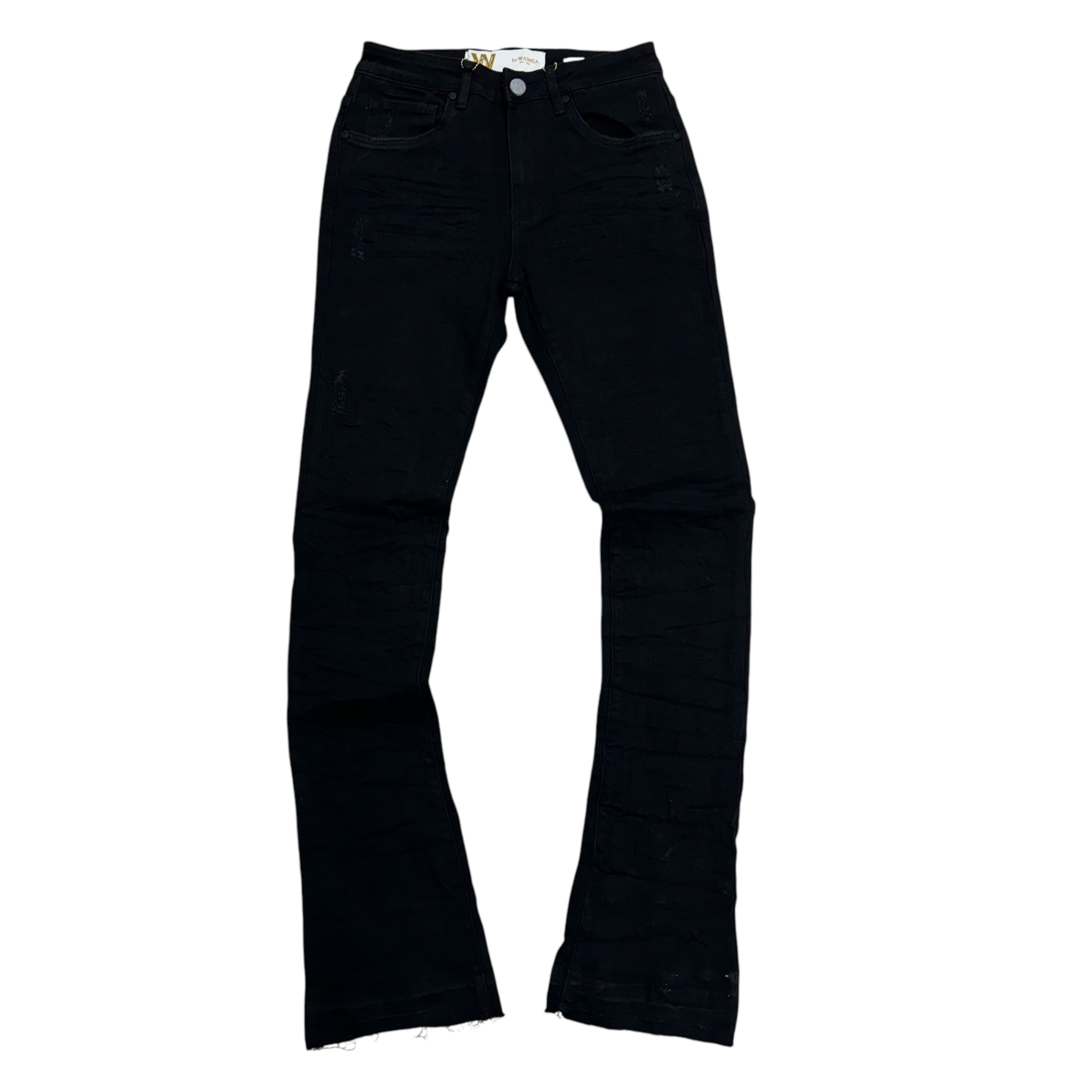 W Stacked Clean Denim Jet Black M8211D