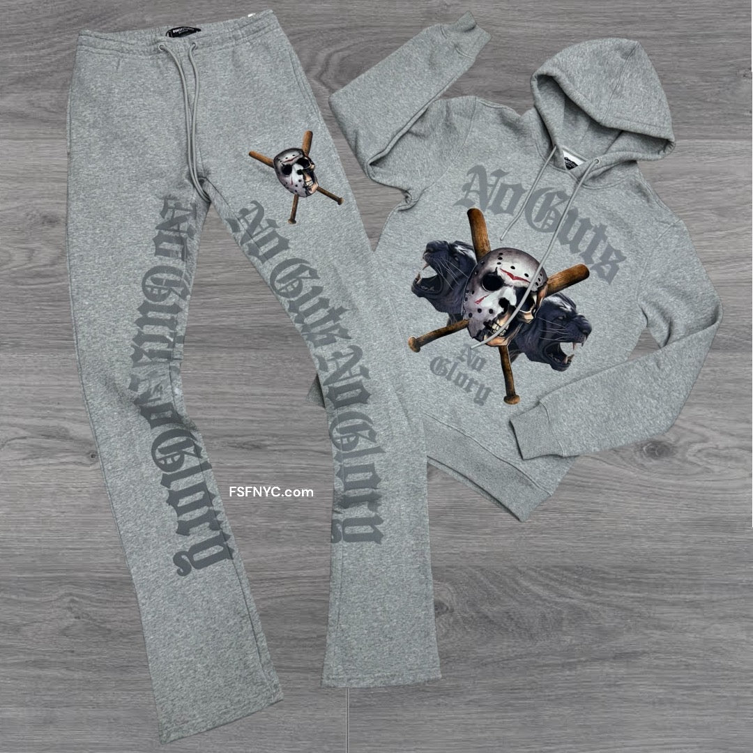 Roku stacked GUTS sweat suit Grey (Go Up 1 Size)