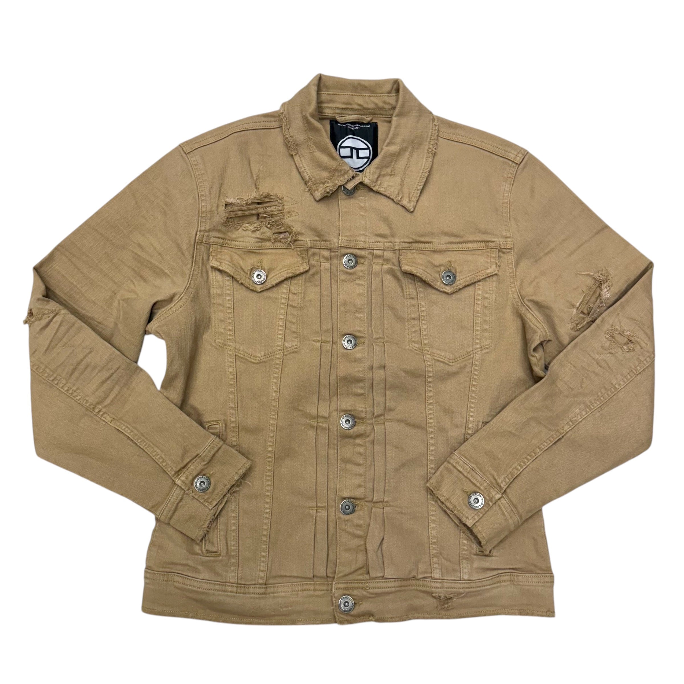 JC Clean Denim Jacket Khaki JJ990R