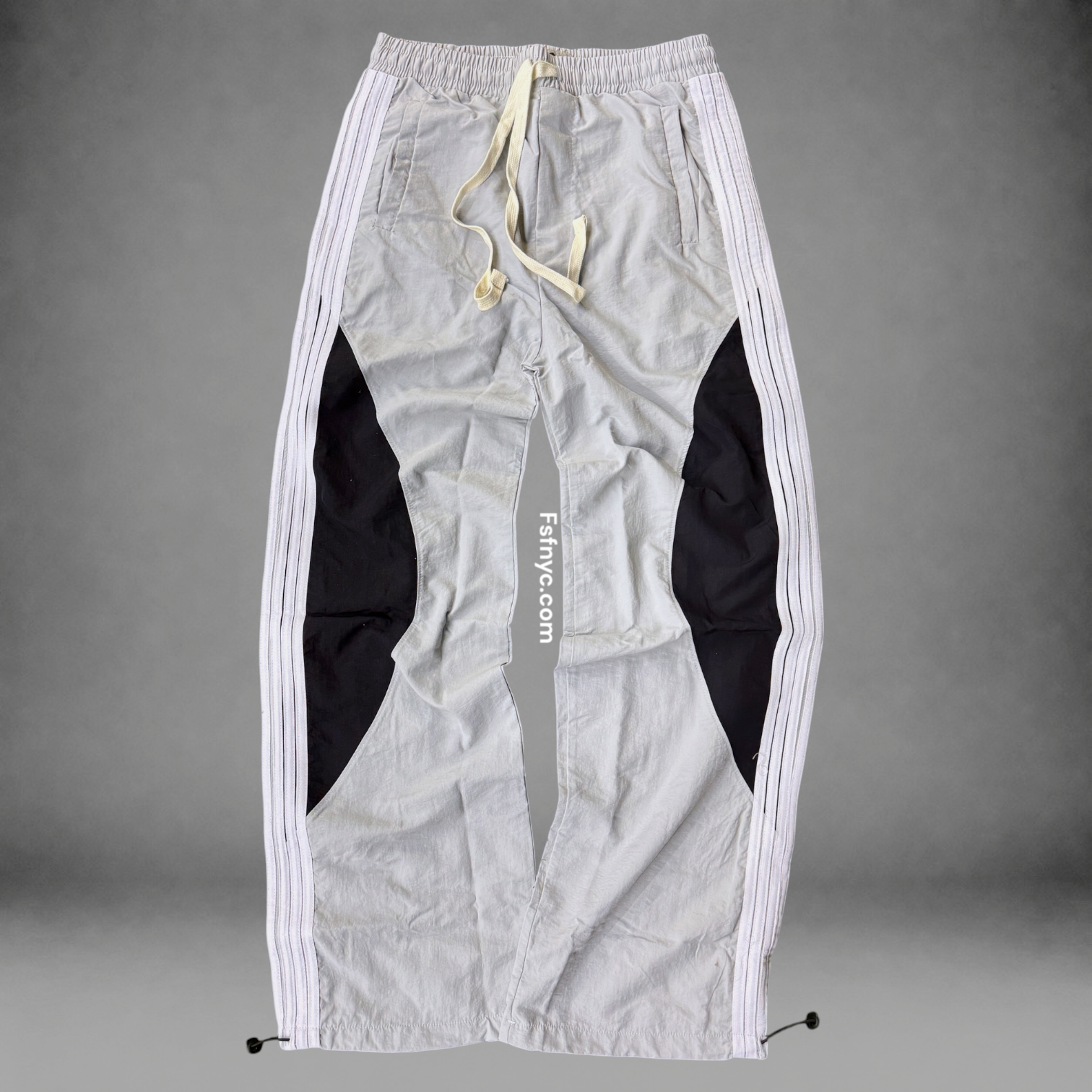 Baruda - Nylon Stripe “circle” Pants Grey/Black - 2026