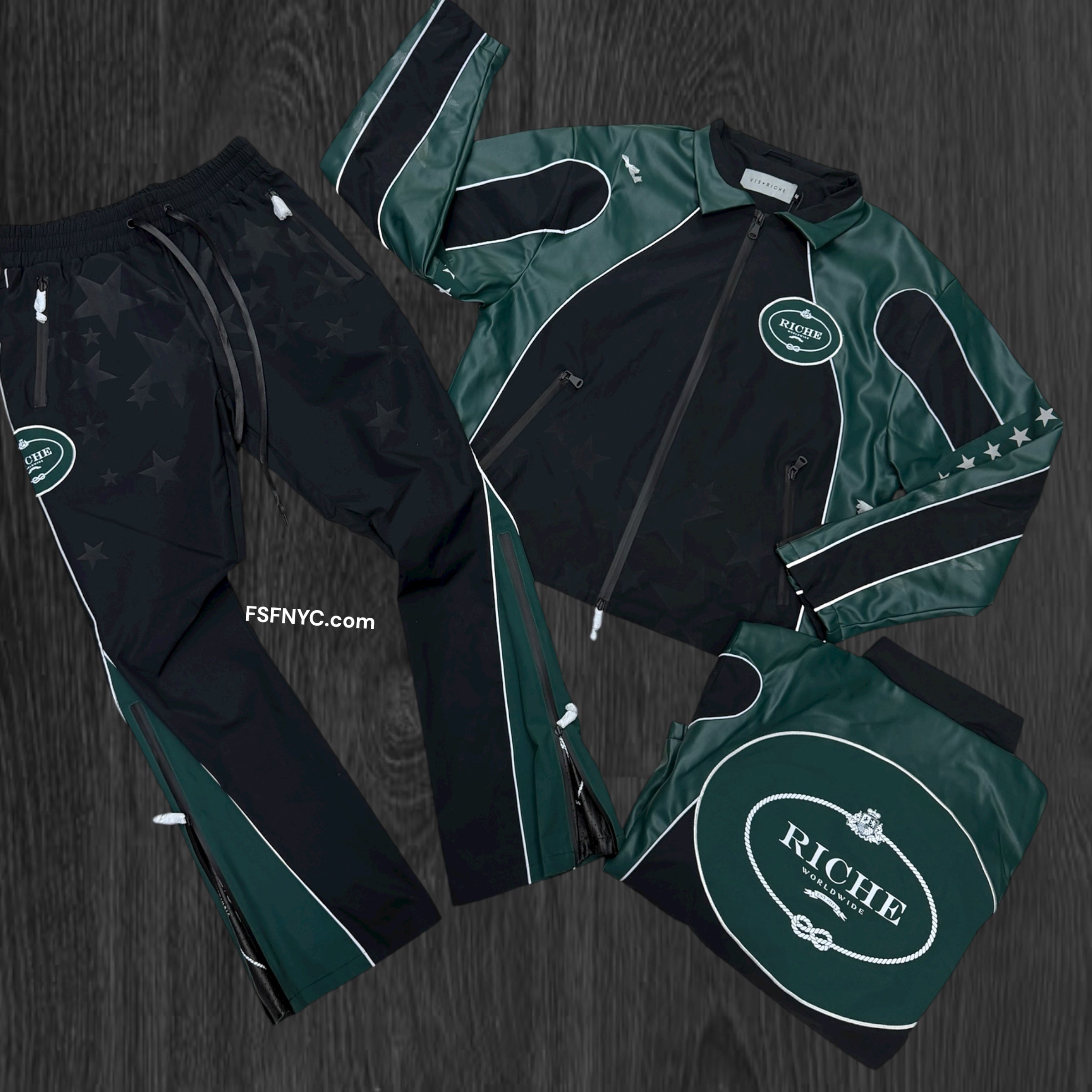 VR - Mix Media Nylon Set - Black Green - 1850