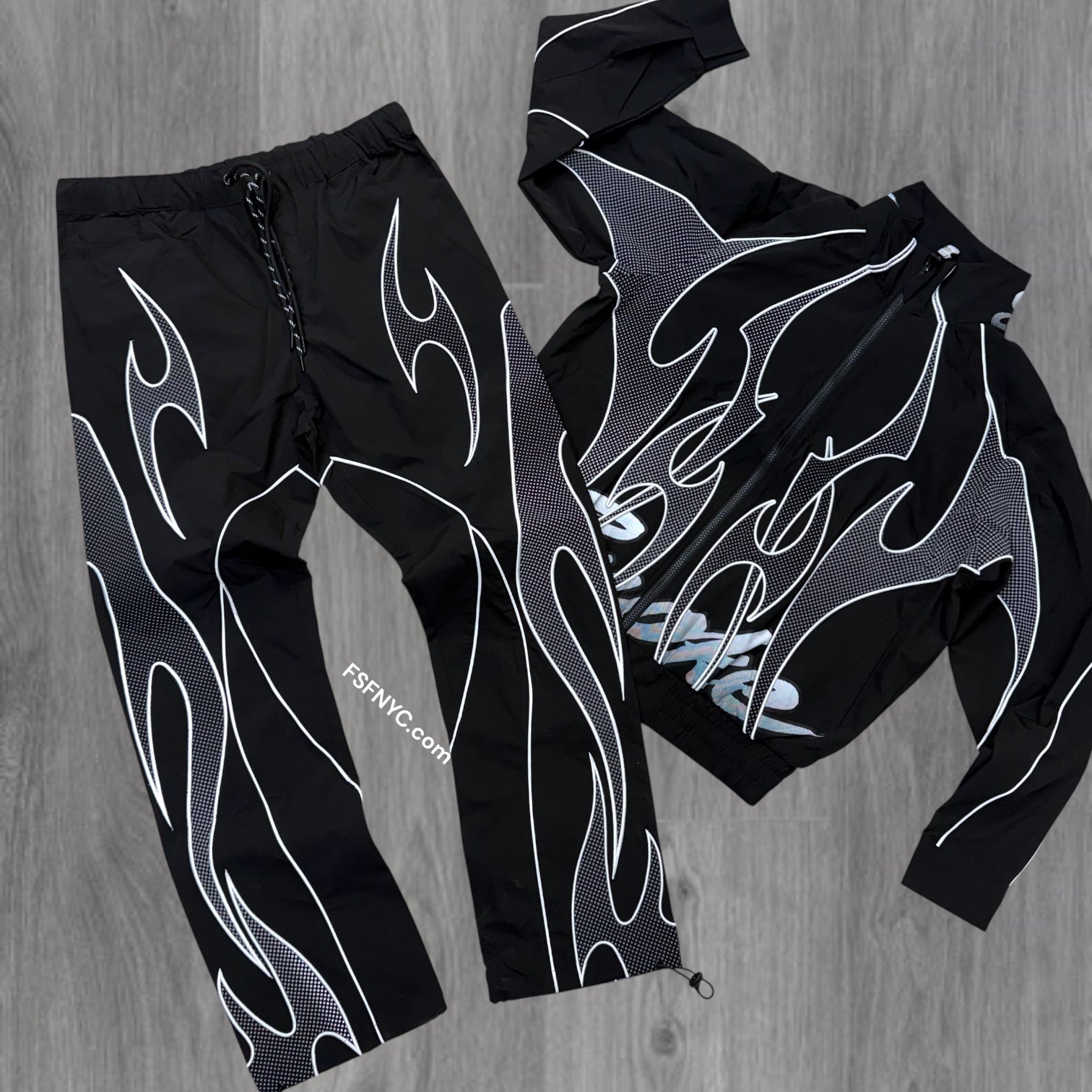 Rise - Windbreaker Jacket/Pants Set - Black - s486