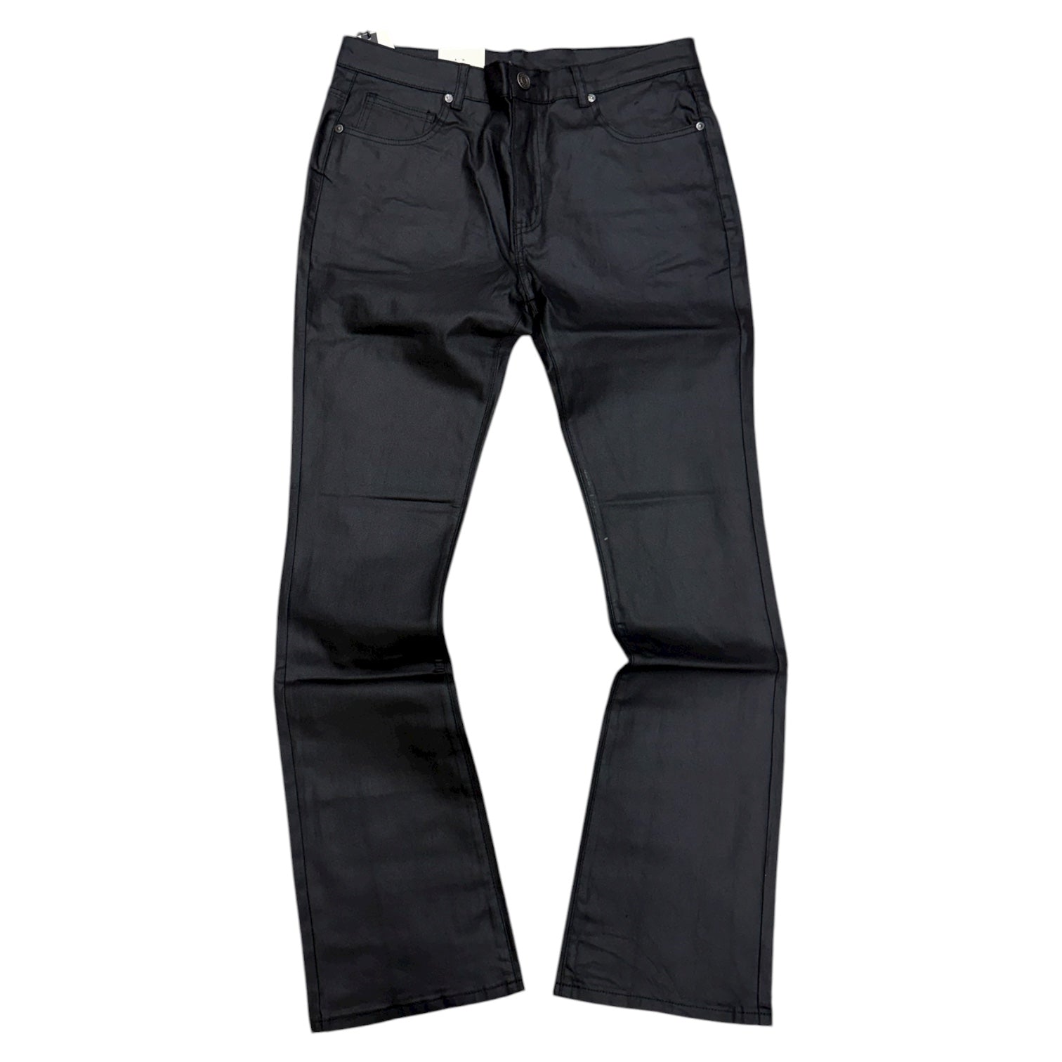 AR - Stacked Plain Waxed Denim -Black