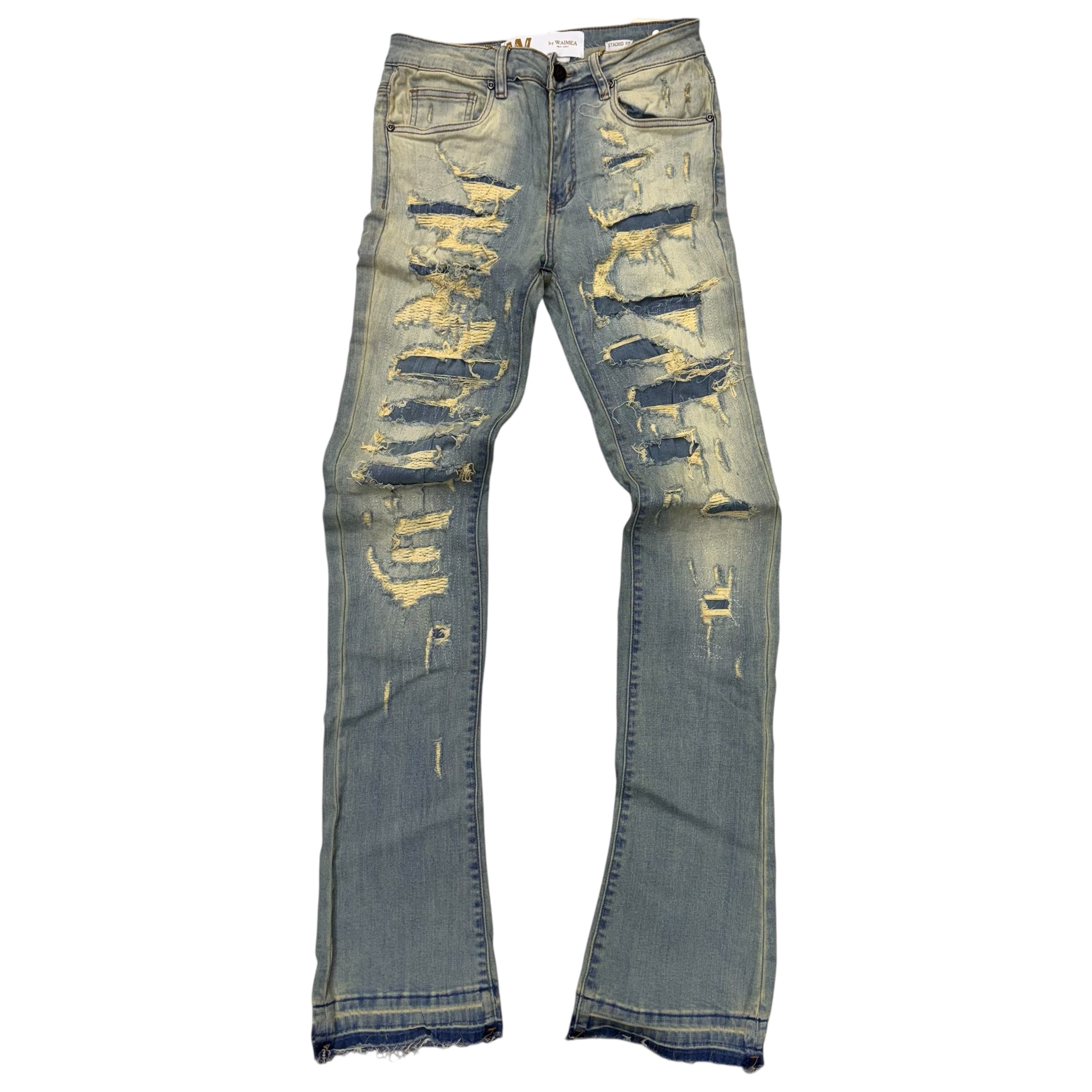 W - Stacked Denim - Stone Wash - M8204D