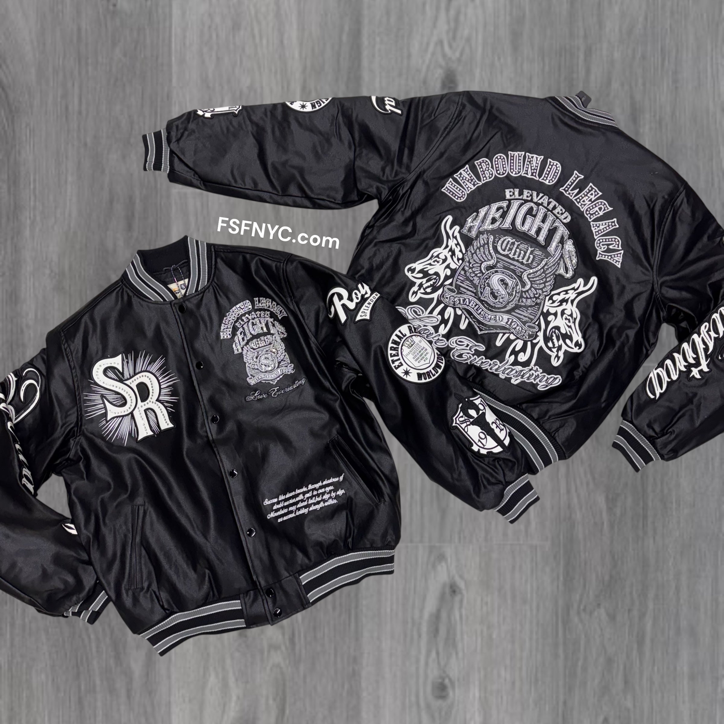 Rise - varsity Jacket- Black - 25699
