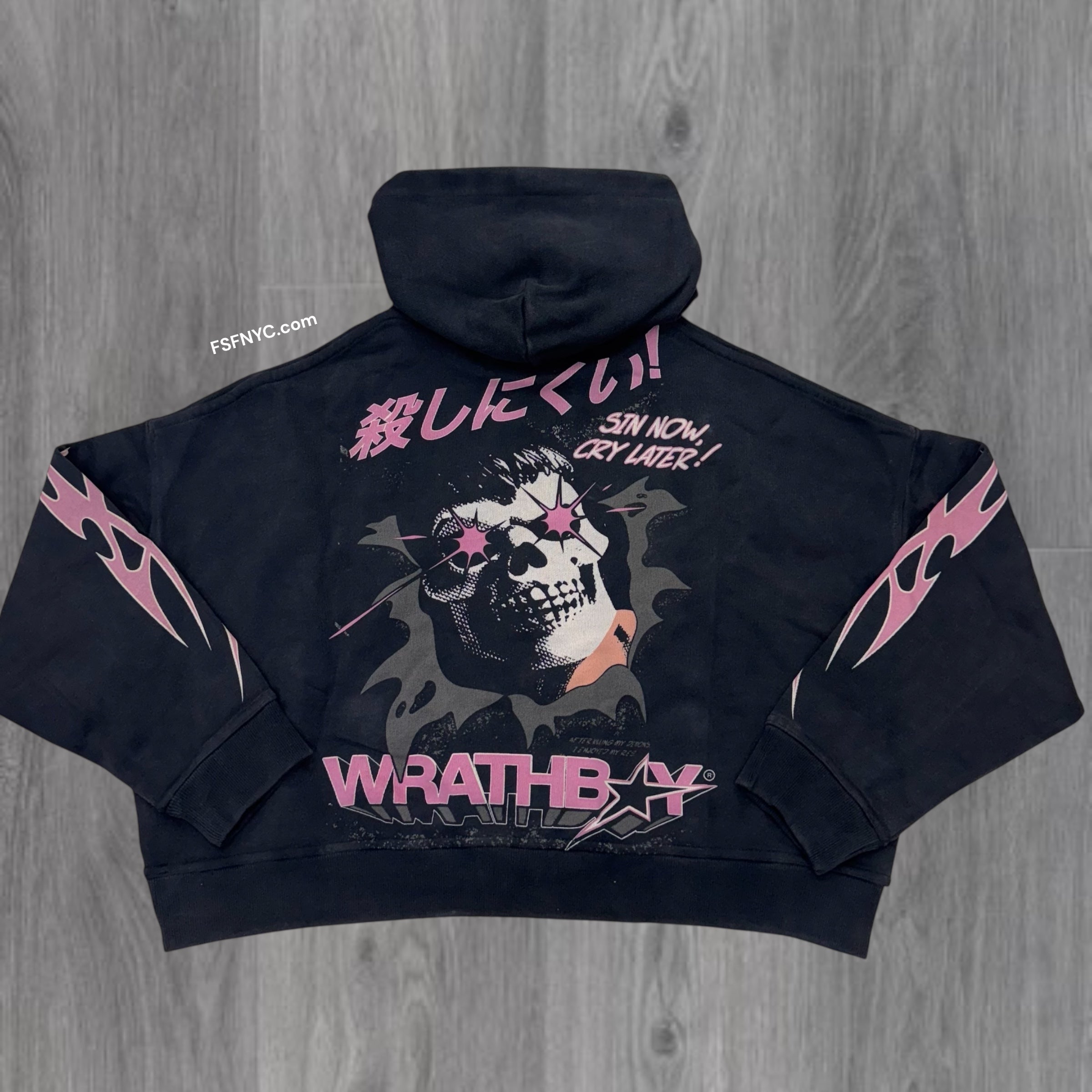WRATHBOY - Cry Later Hoodie - Black - 085