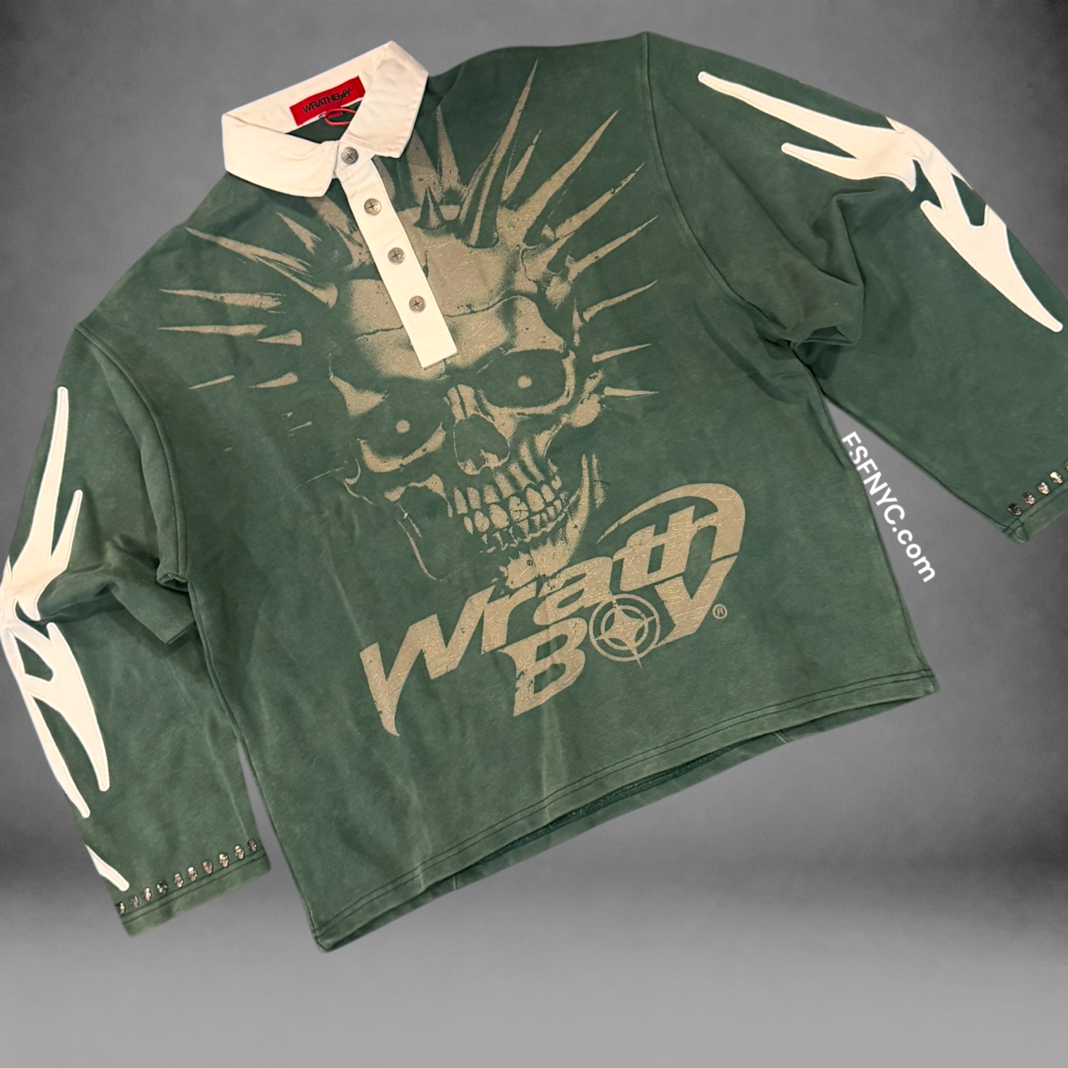 WrathBoy - No Hard Pheelings Rugby Polo - Green - 105