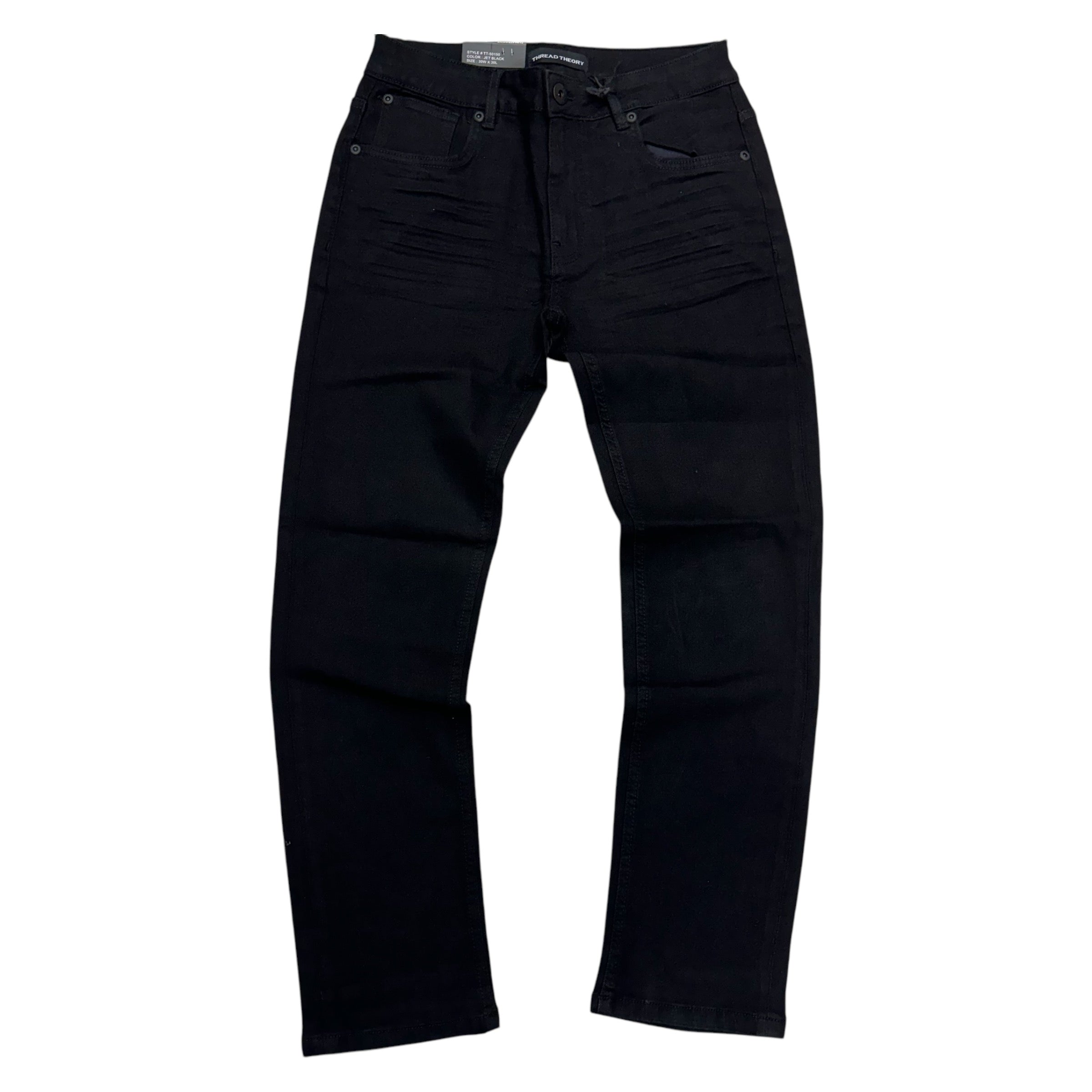 Mischief Clean Plain Slim Denim Jet Black 50150