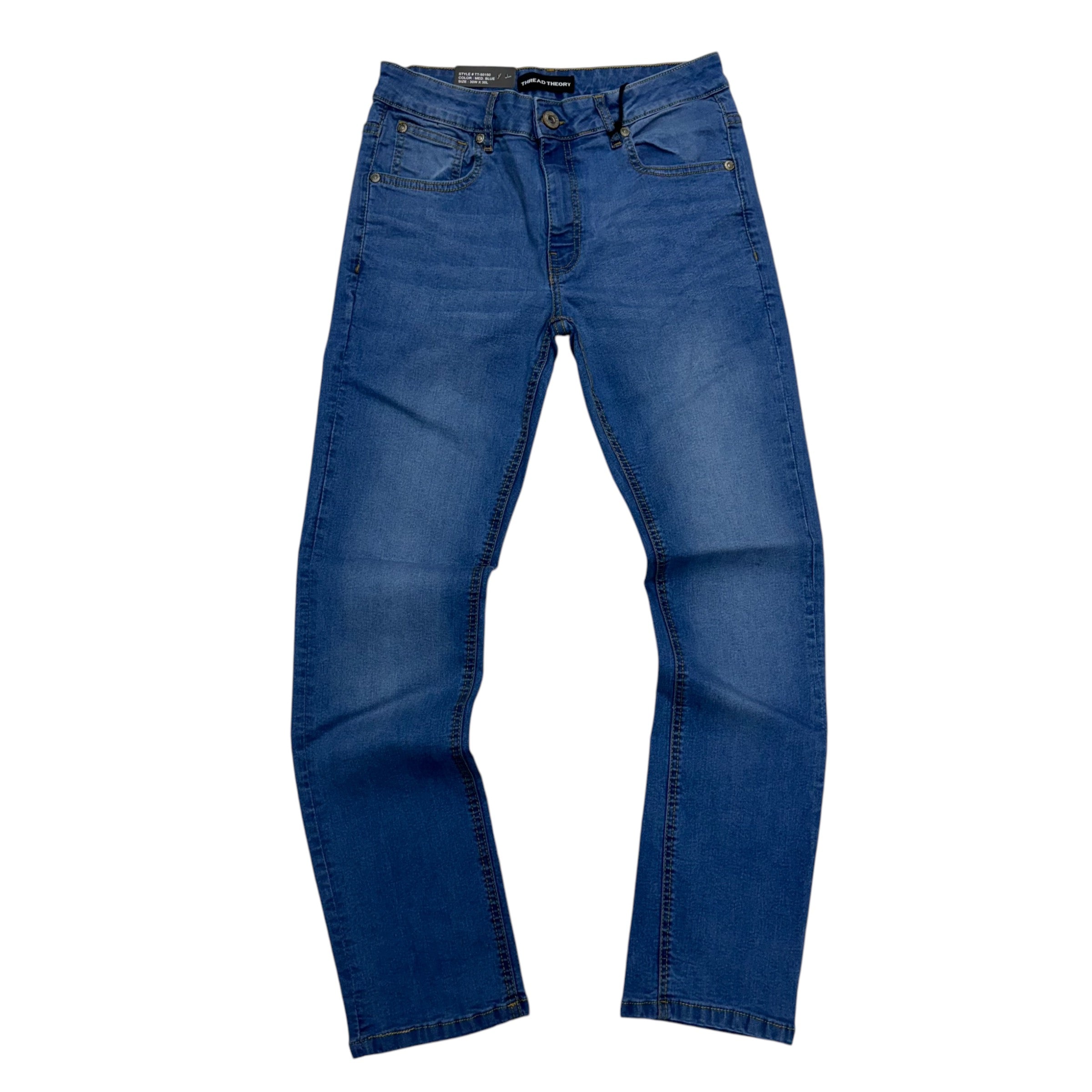 Mischief Clean Plain Slim Denim MD Blue 50150