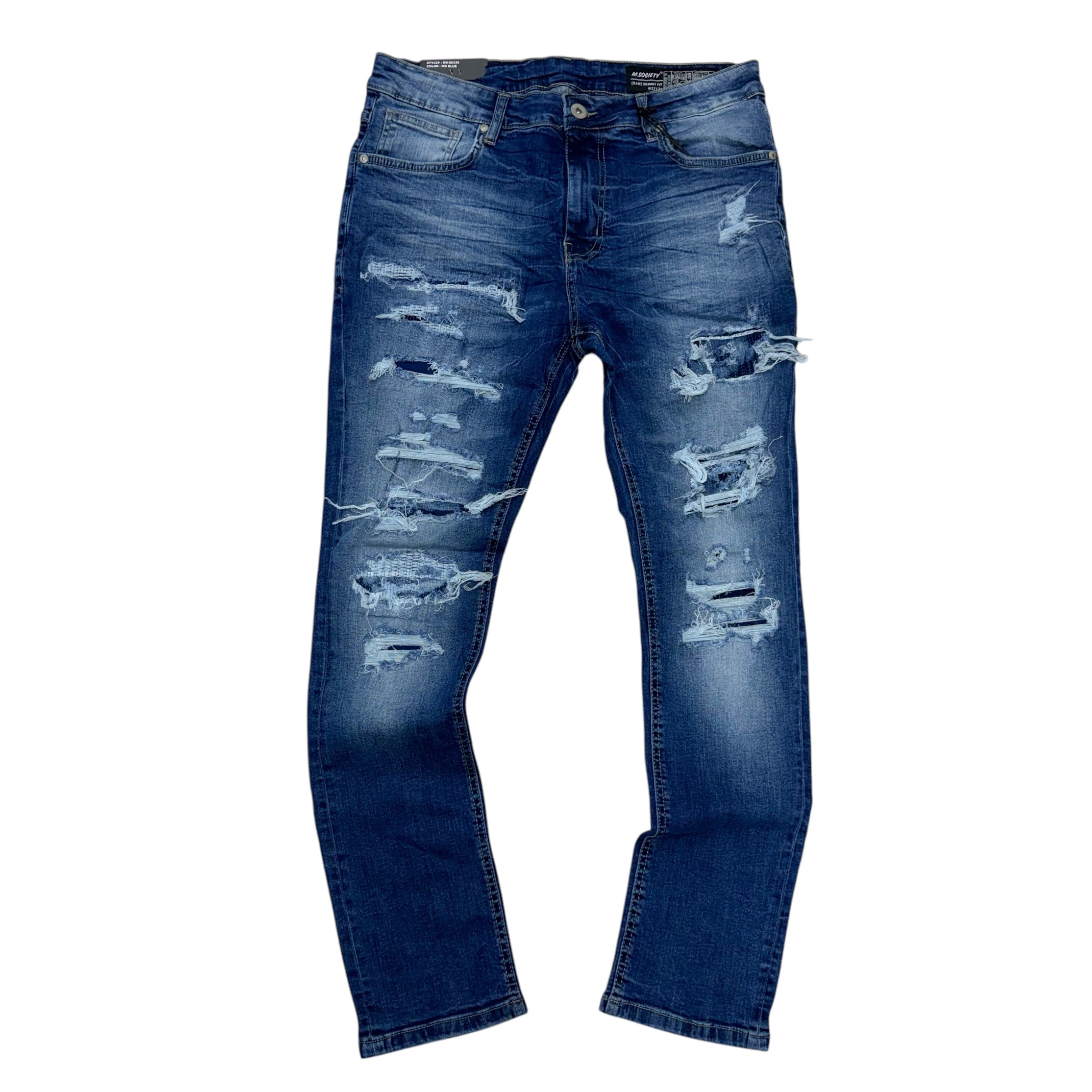 Mischief Distress Denim MD Blue 80357