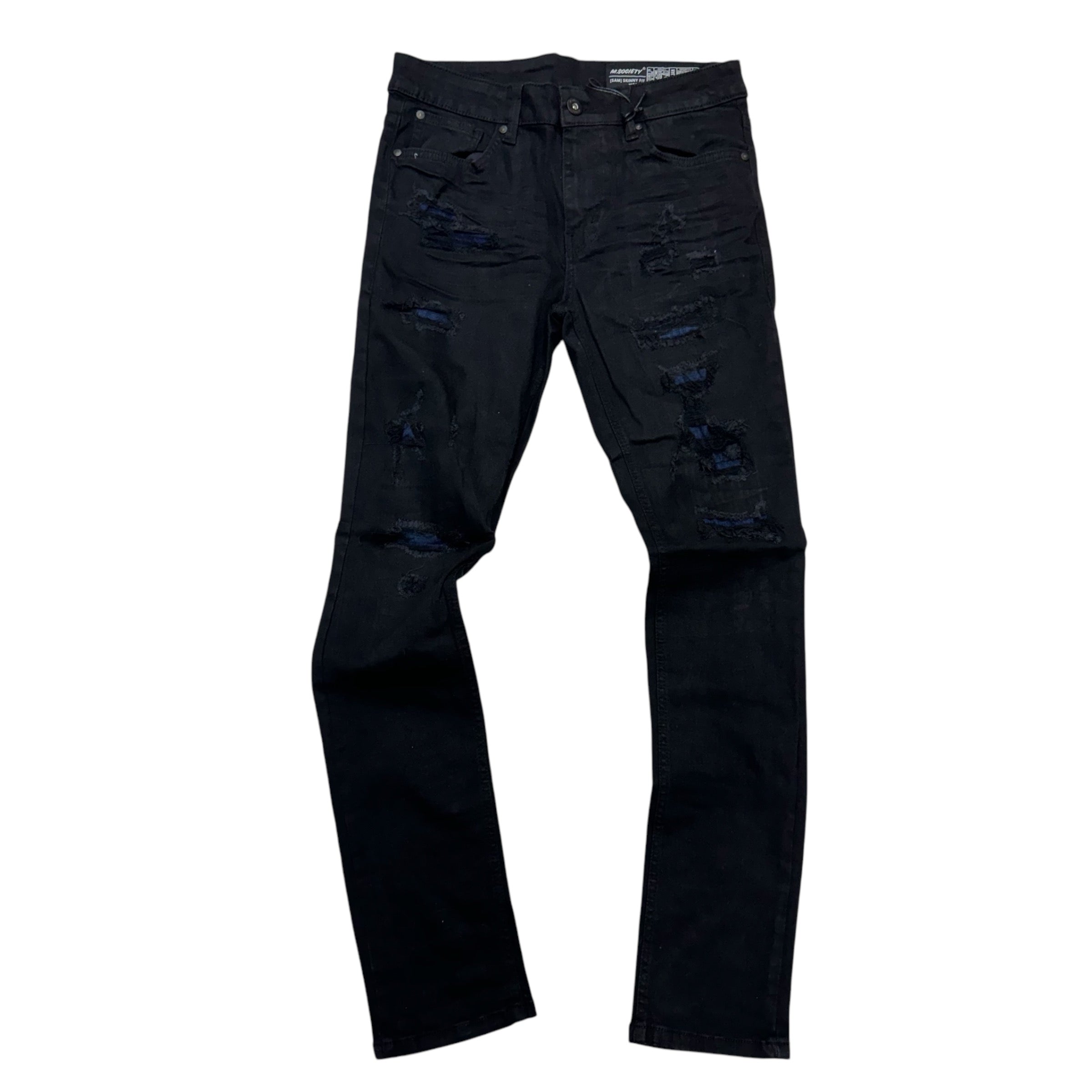 Mischief Distress Denim Jet Black 80357