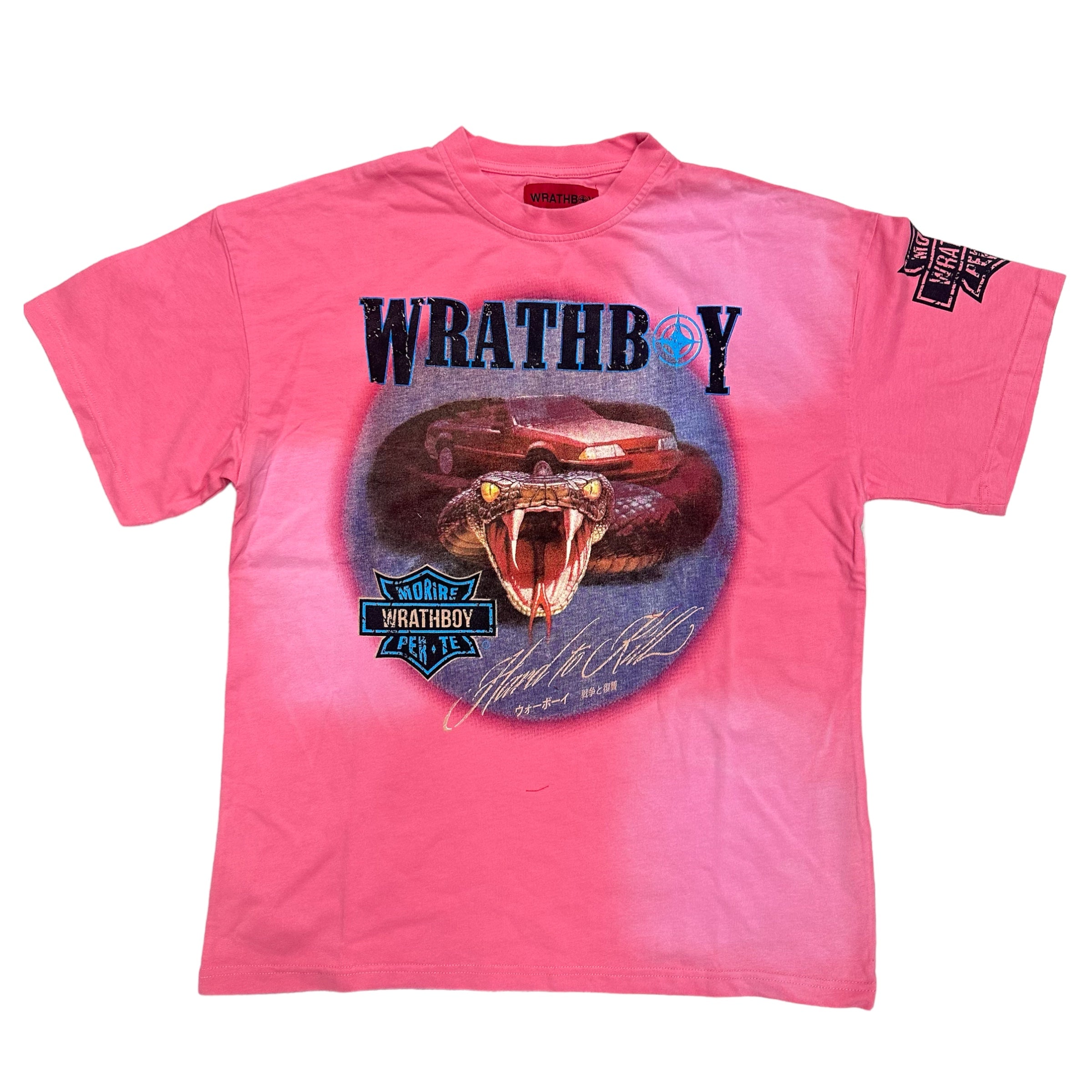 WrathBoy Viper  Vintage Tee Pink