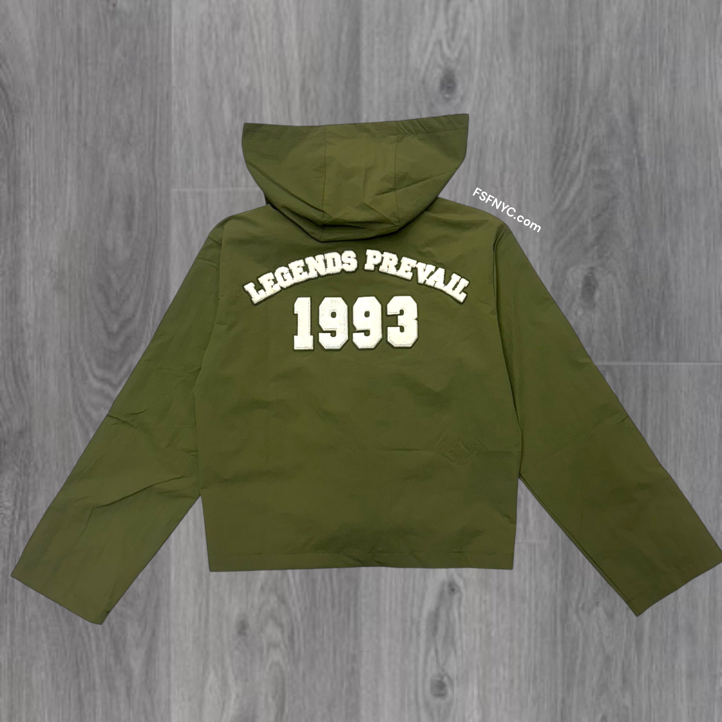Prevail- Windbreaker “93” Zip Jacket Set - Olive