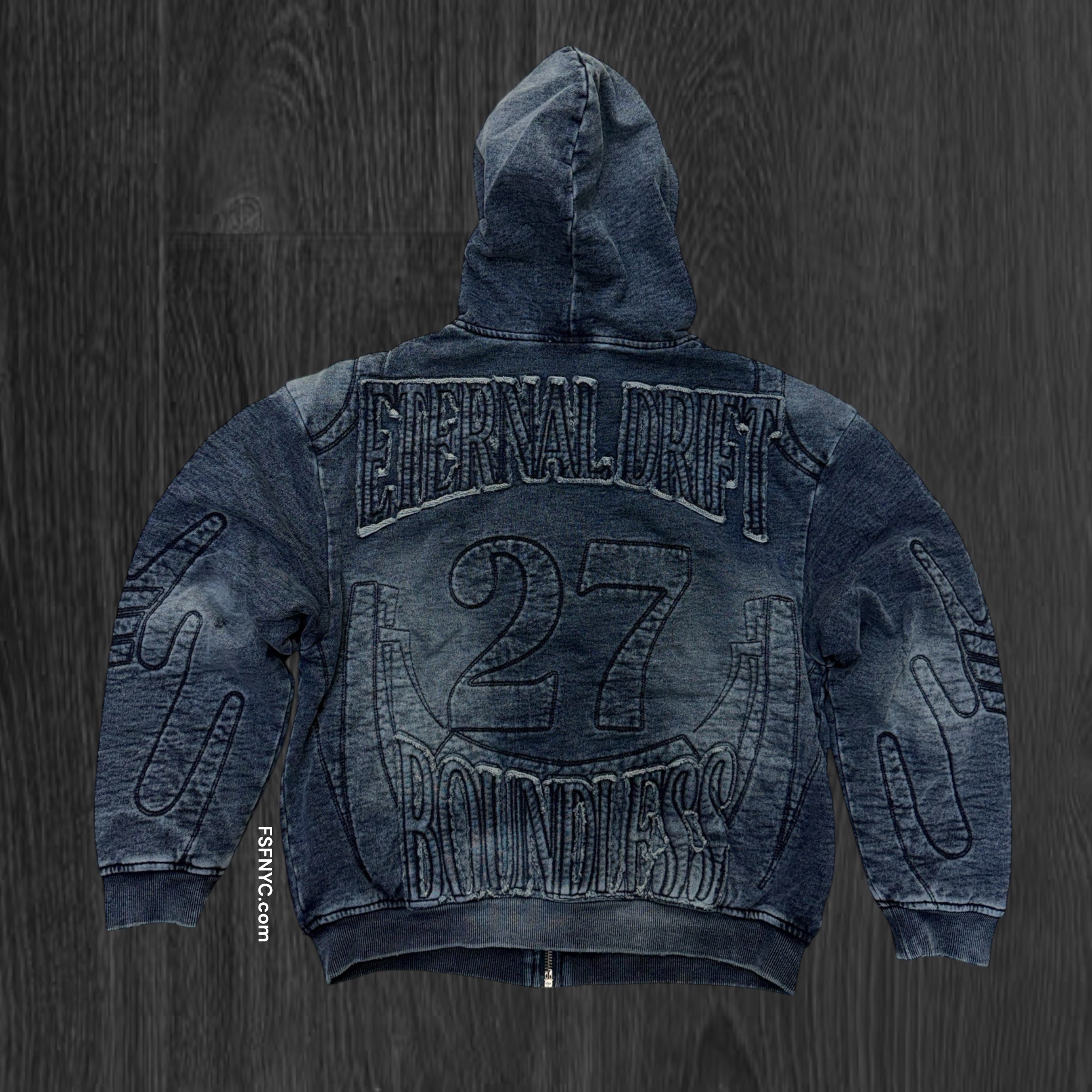 Rise - Heavyweight Denim Sweat suit - Finn Blue - 25665