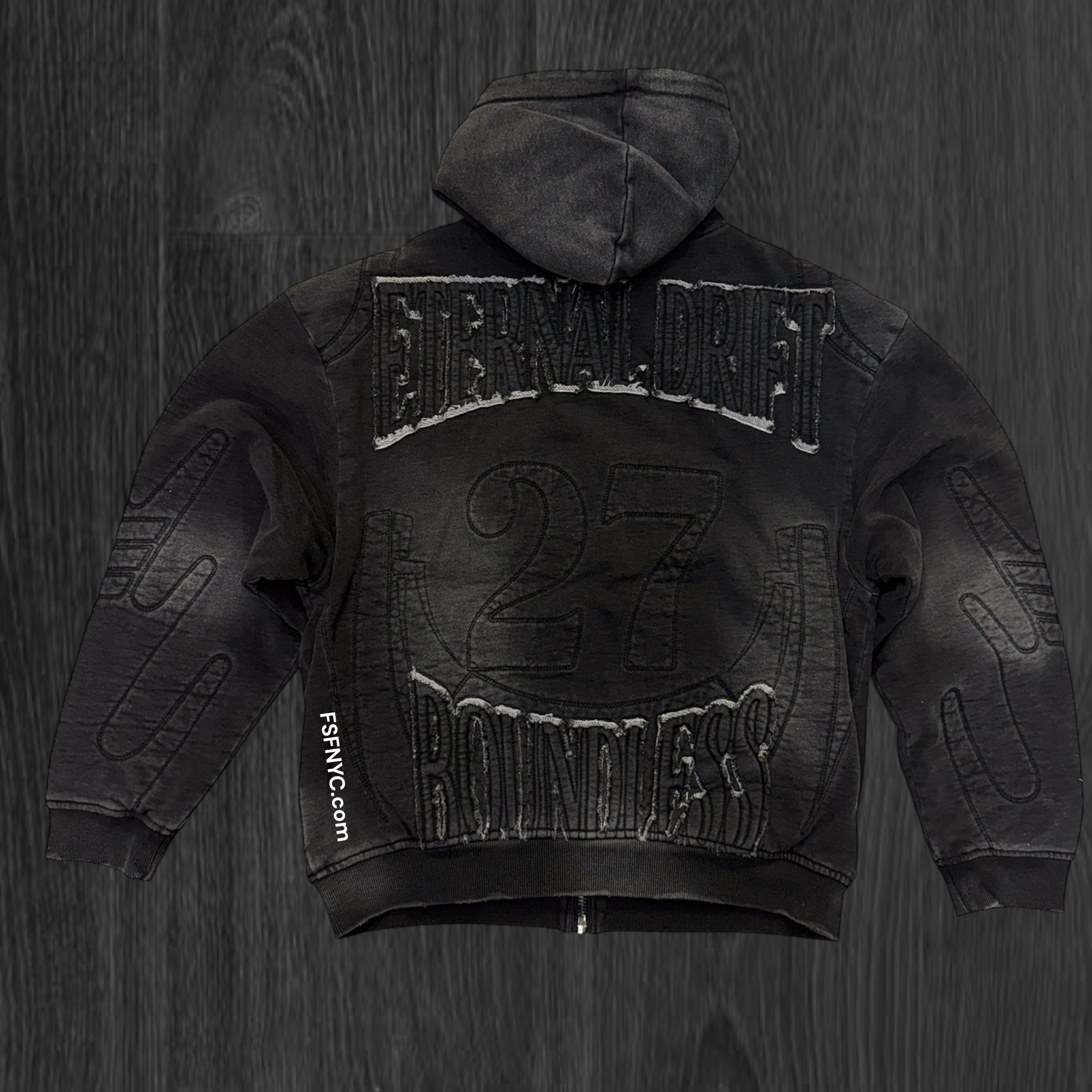 Rise - Heavyweight Denim Sweat suit - Black - 25665