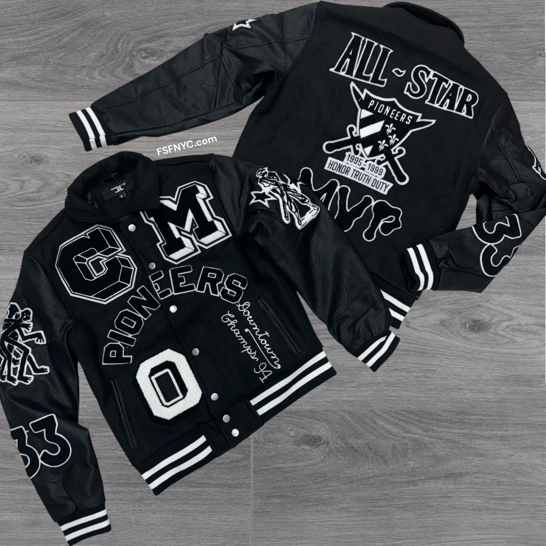 JC Pioneers Varsity Jacket Black 91650