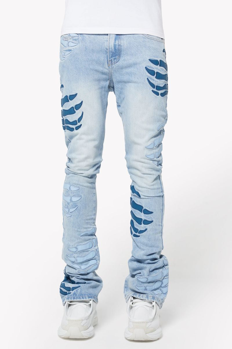 Guapi Stacked Hell Dragger Denim Blue