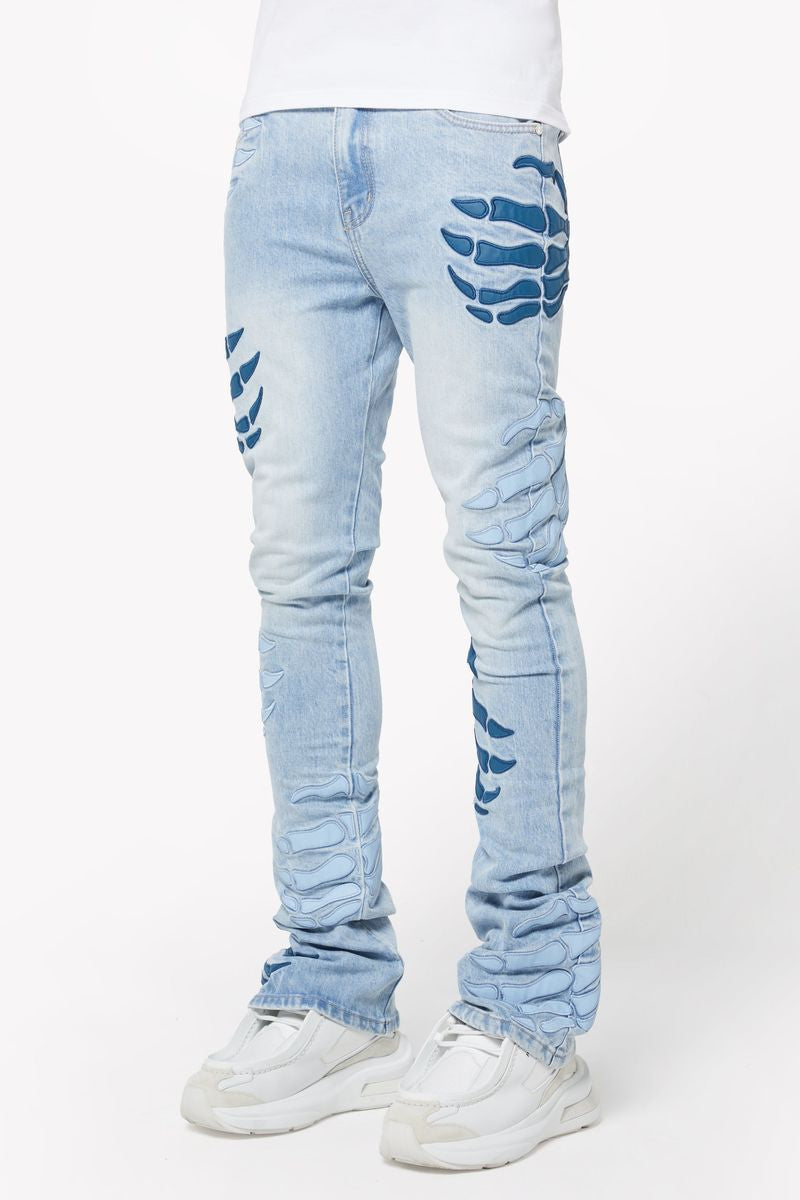 Guapi Stacked Hell Dragger Denim Blue