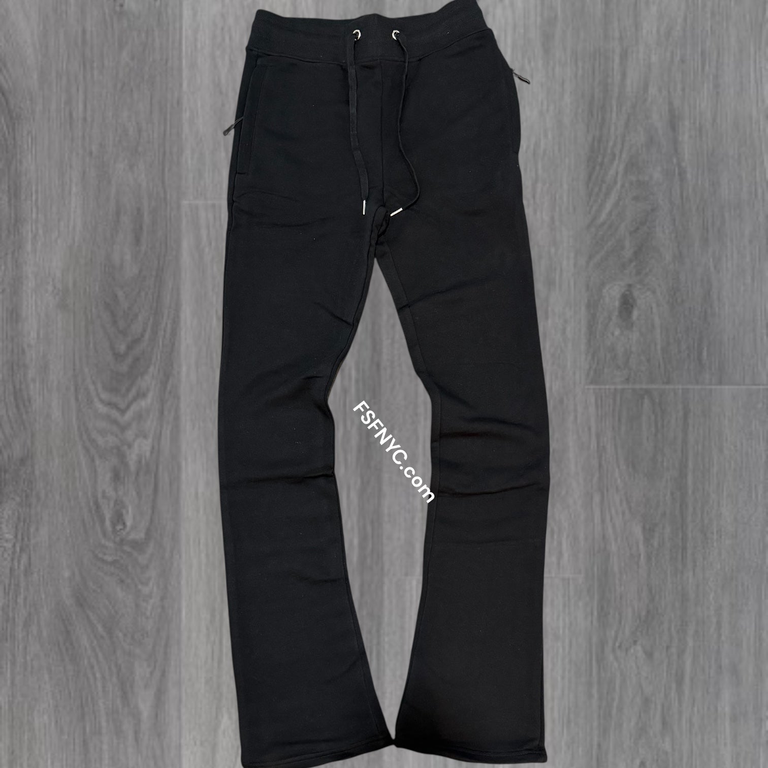 Narr - Sweat Pants Stacked - Black - P1030