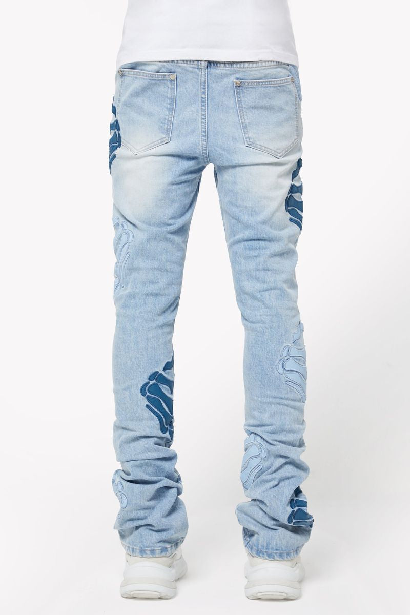 Guapi Stacked Hell Dragger Denim Blue