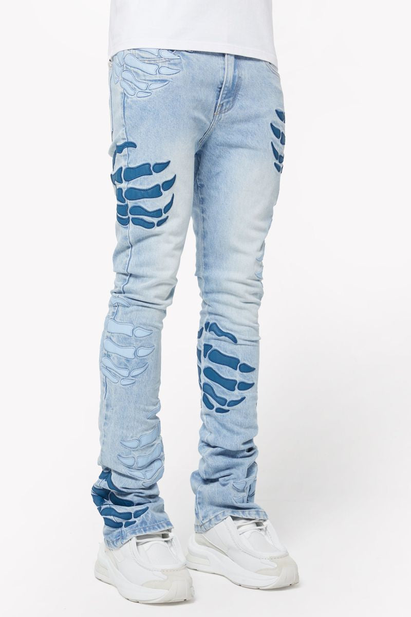 Guapi Stacked Hell Dragger Denim Blue