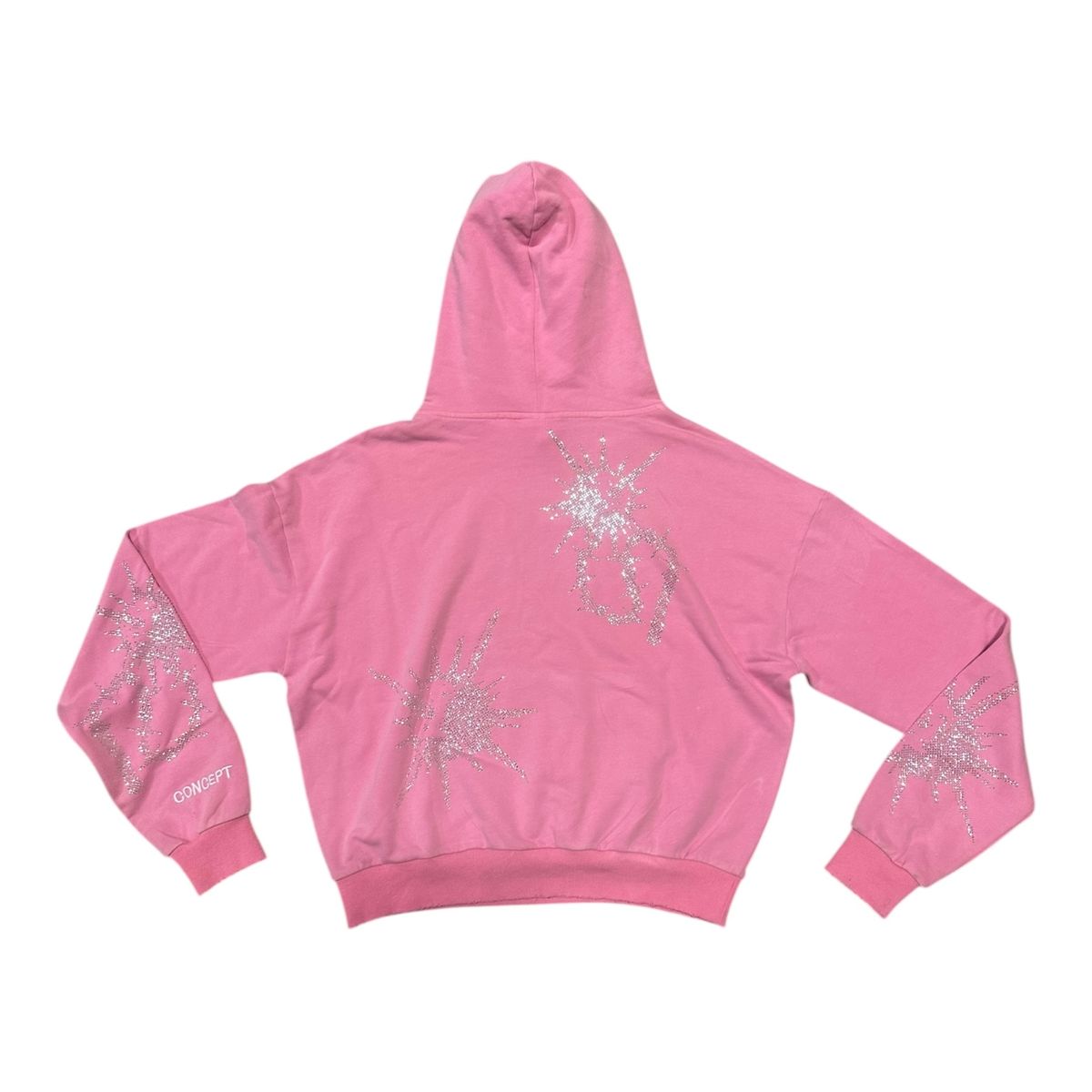 Concept - Flail Rhinestone Hoodie - Pink